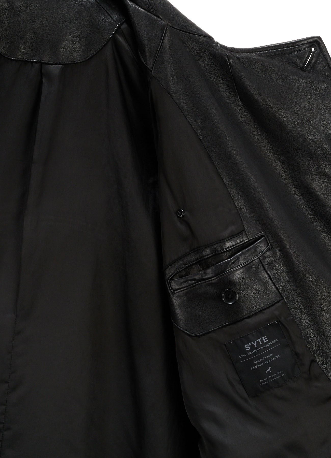WASHED SHEEP LEATHER DOUBLE-BREASTED MOTORCYCLE JACKET