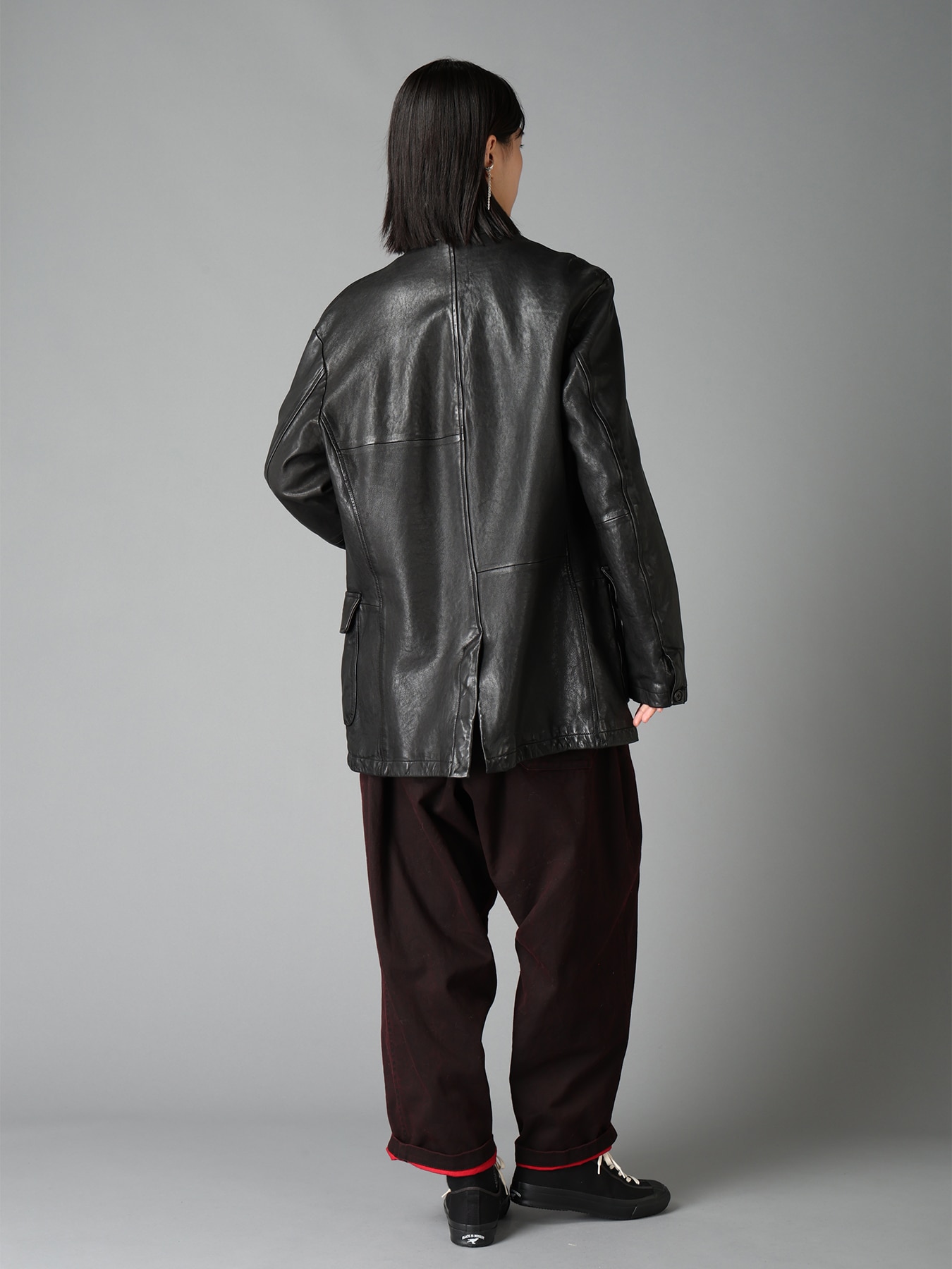 WASHED SHEEP LEATHER 3 POCKETS JACKET