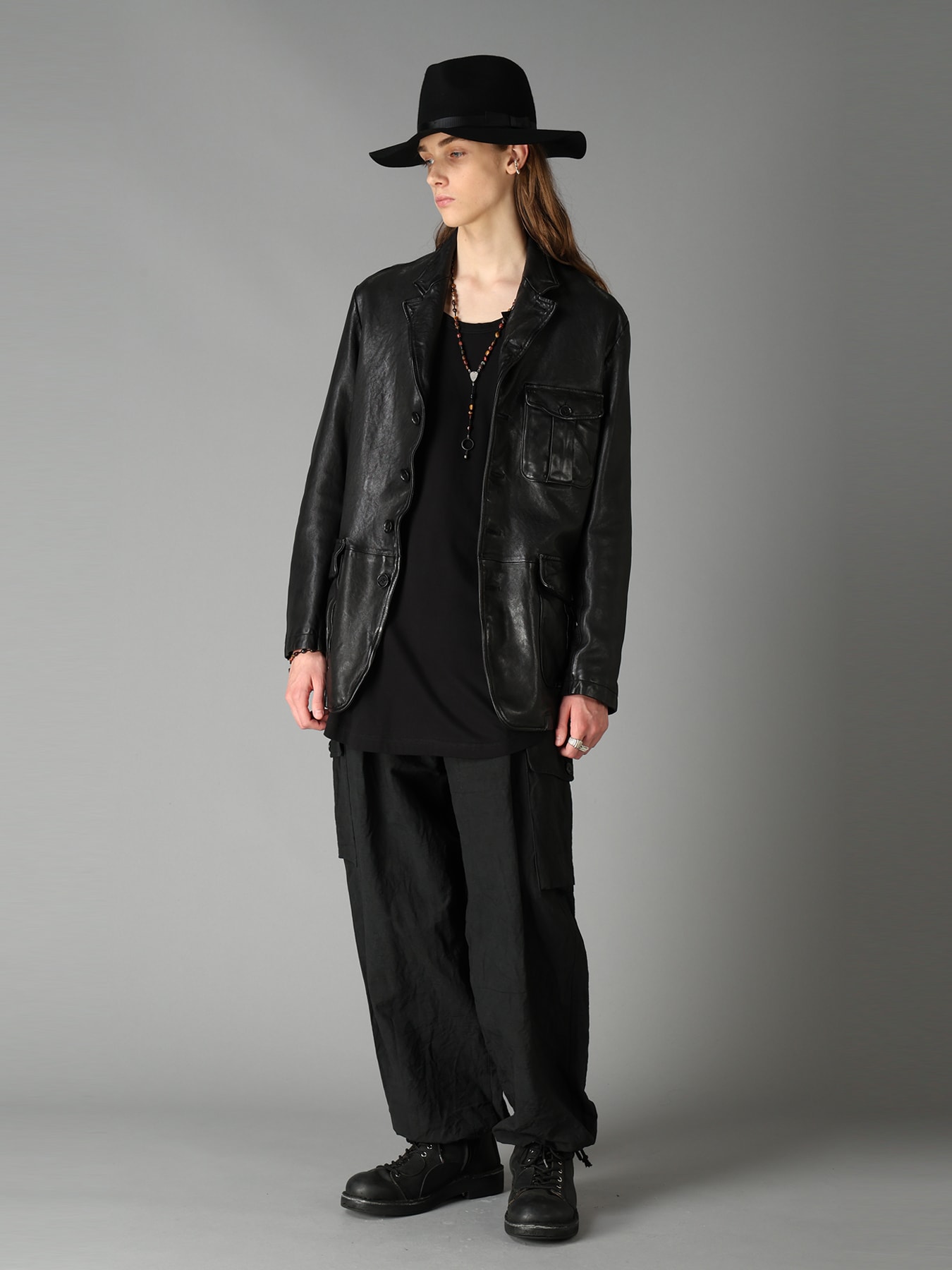 WASHED SHEEP LEATHER 3 POCKETS JACKET