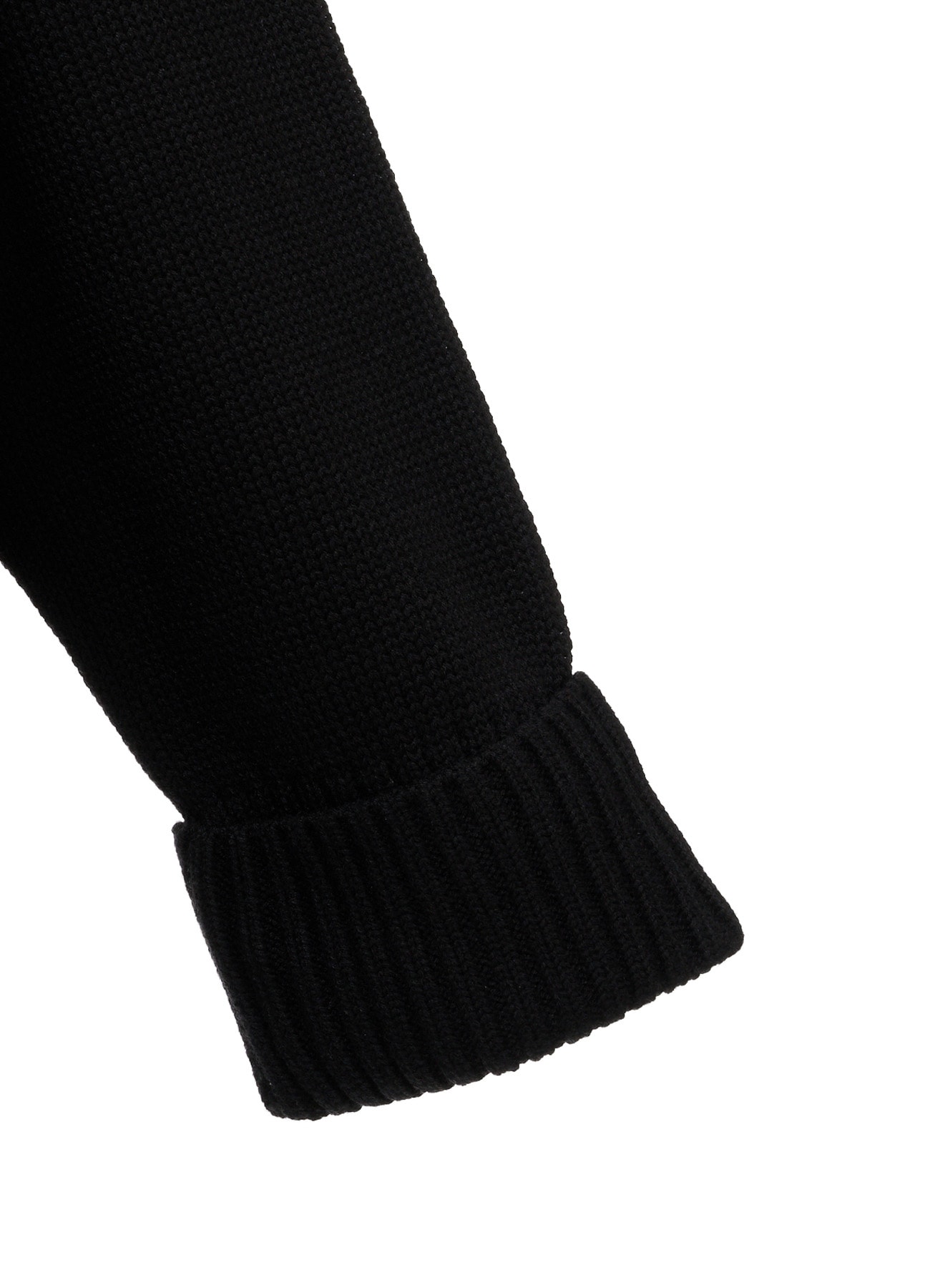 FLOCKED CROW MOTIF KNIT PULLOVER