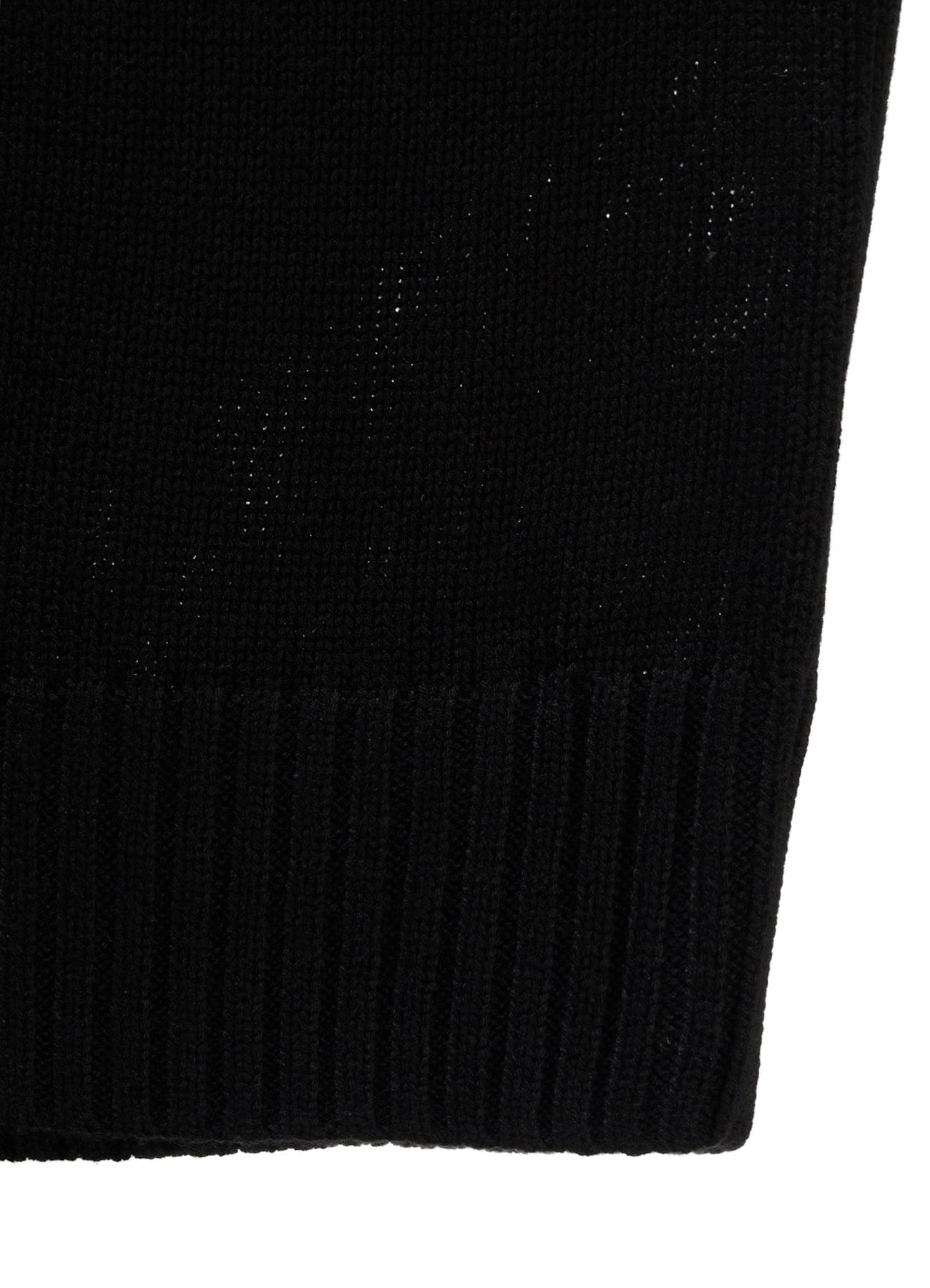 FLOCKED CROW MOTIF KNIT PULLOVER
