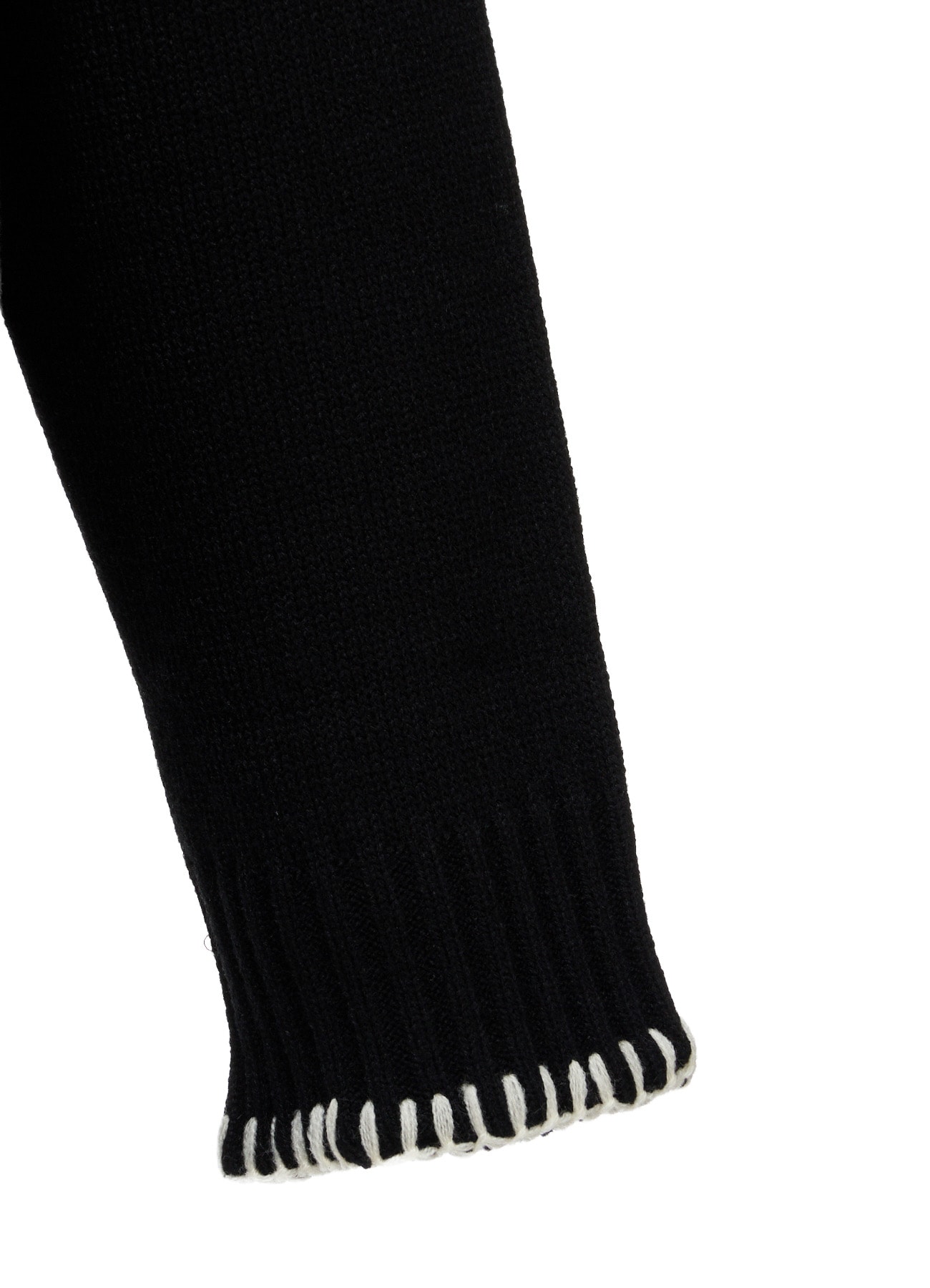 BULKY WOOL BLEND ASYMMETRIC STITCH PULLOVER