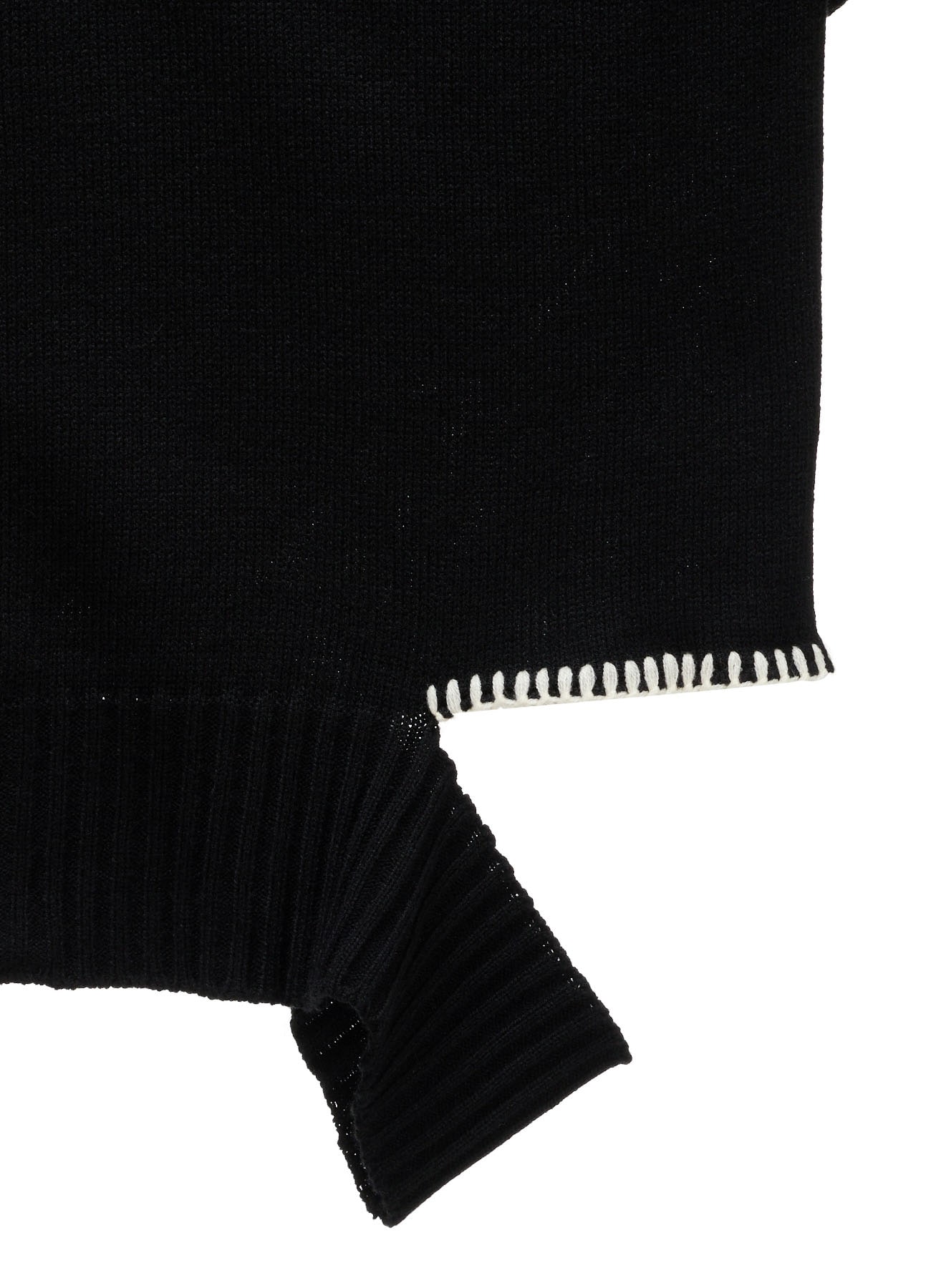 BULKY WOOL BLEND ASYMMETRIC STITCH ZIP-UP KNIT