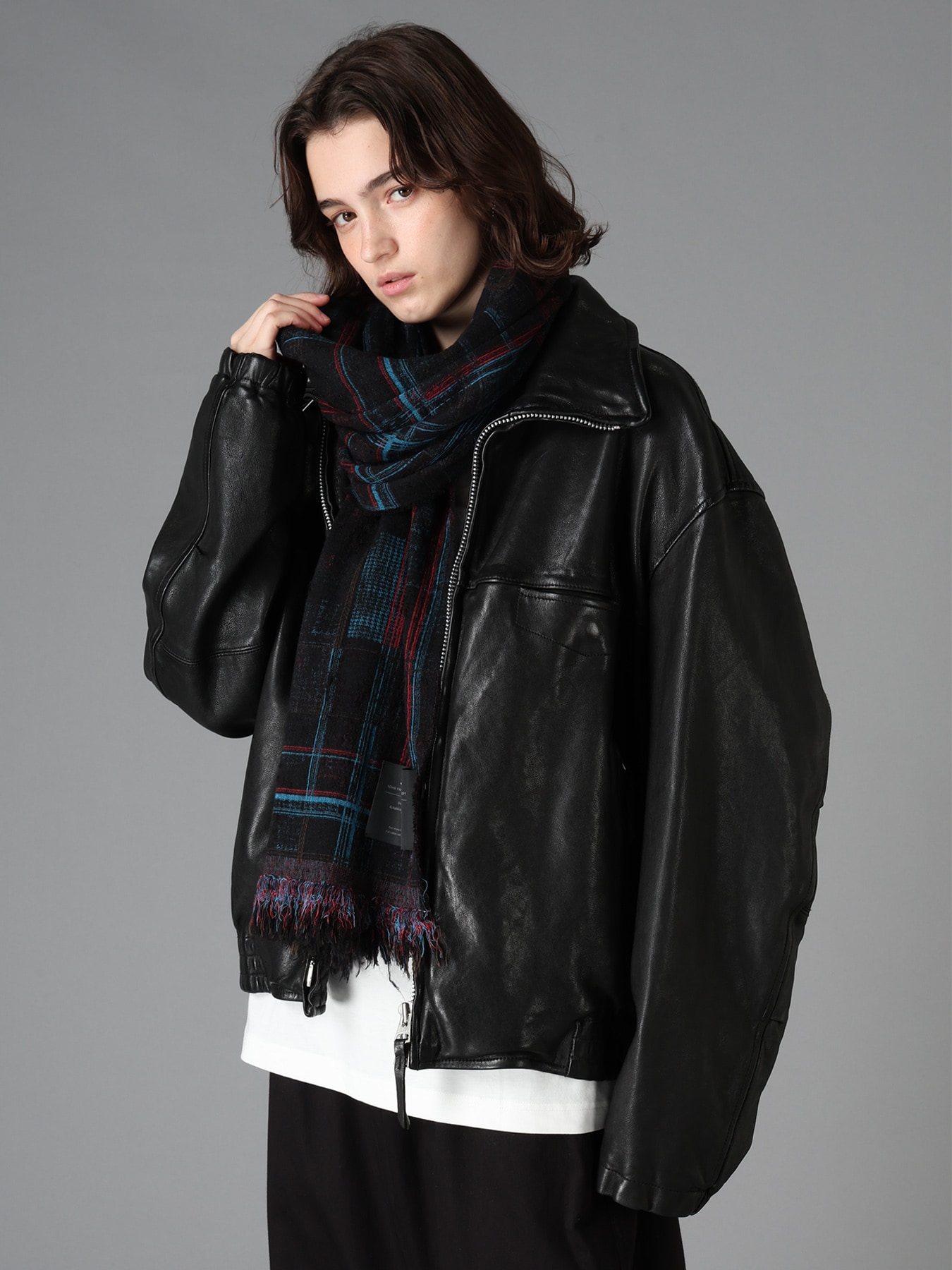 CHECK JACQUARD STOLE