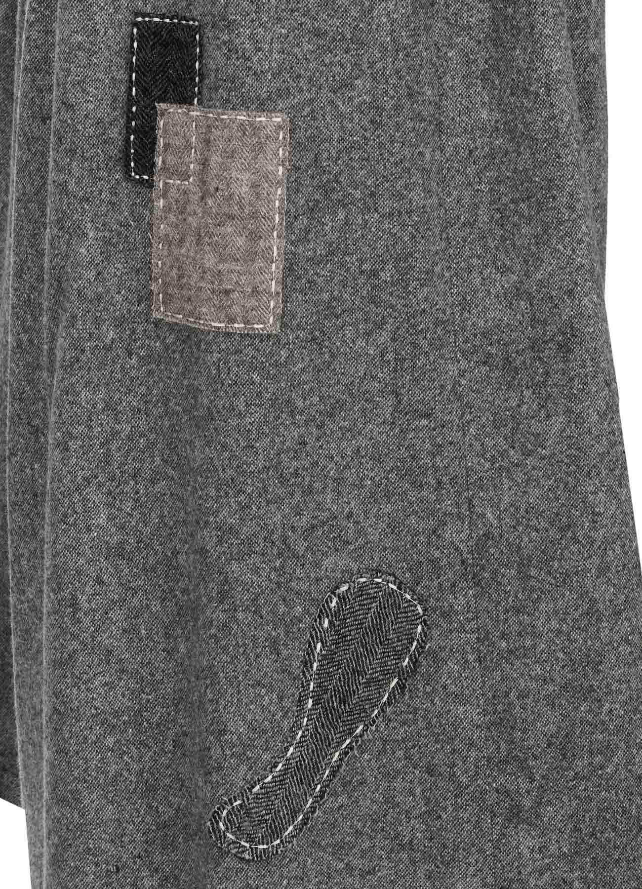 ECO WOOL EMBROIDERIED PATCH CULOTTE PANTS