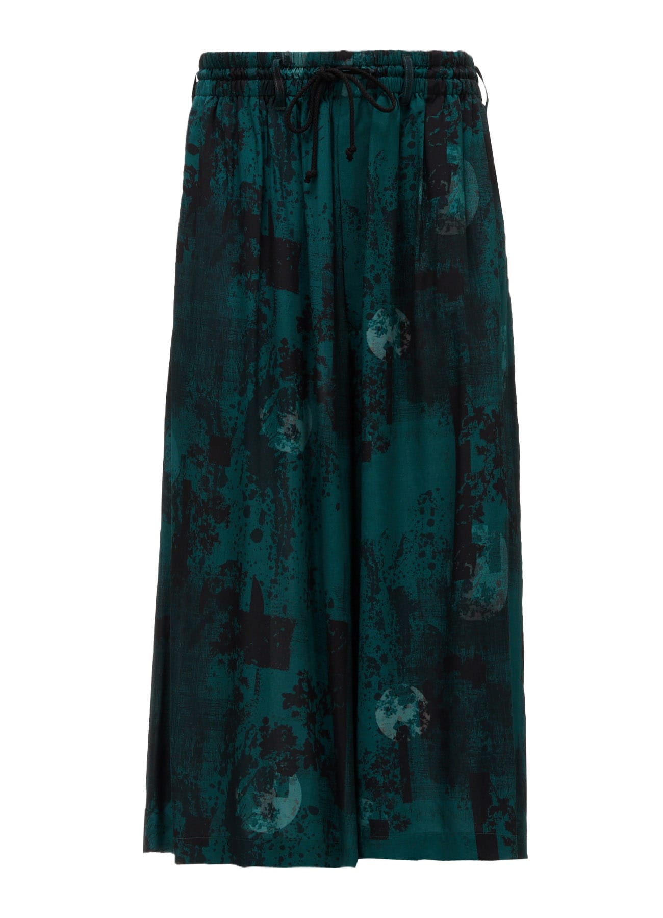 EMERALD PRINTED RAYON CULOTTE PANTS