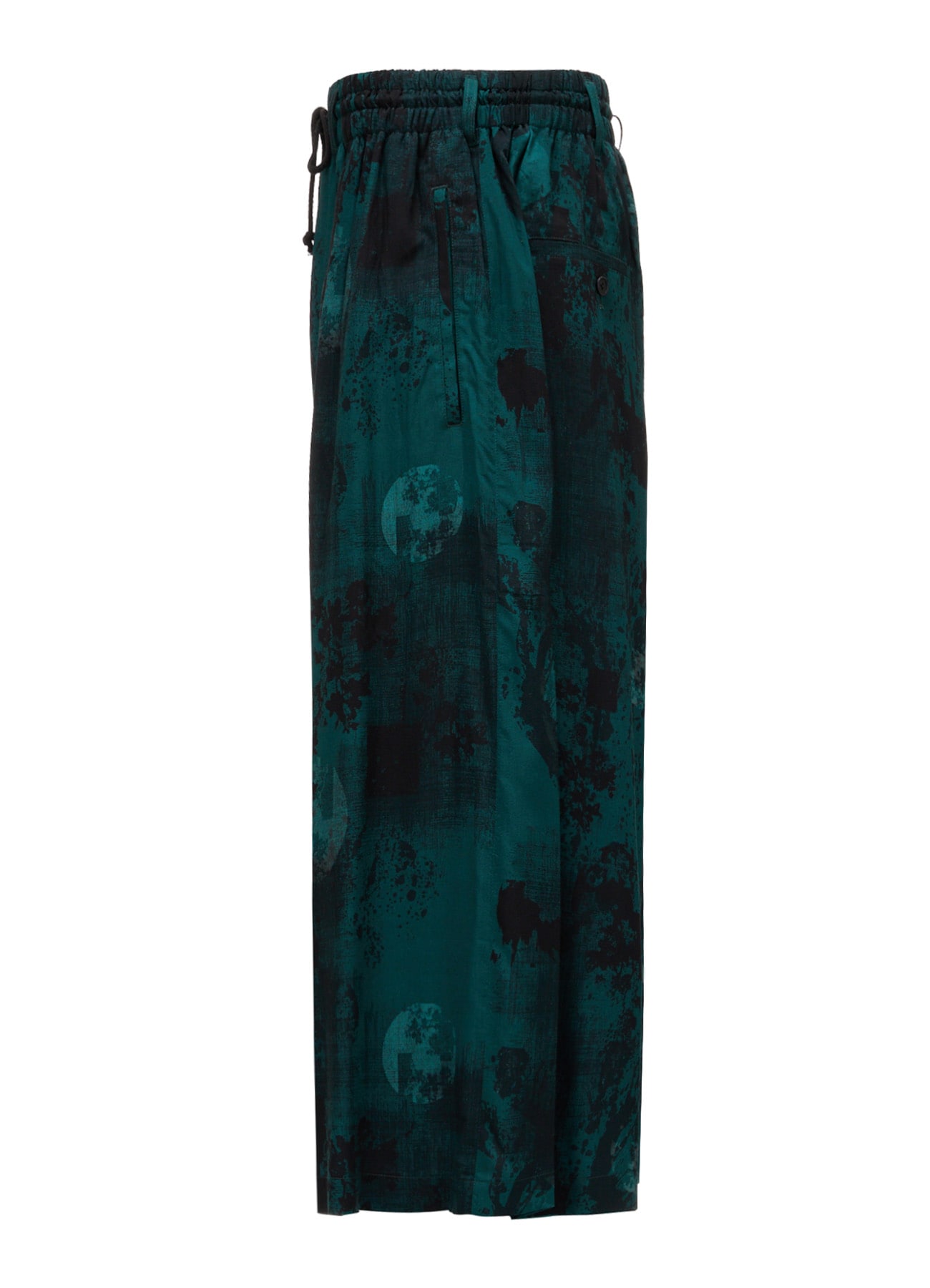 EMERALD PRINTED RAYON CULOTTE PANTS