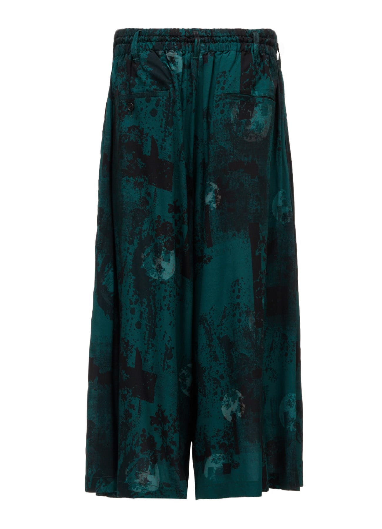 EMERALD PRINTED RAYON CULOTTE PANTS