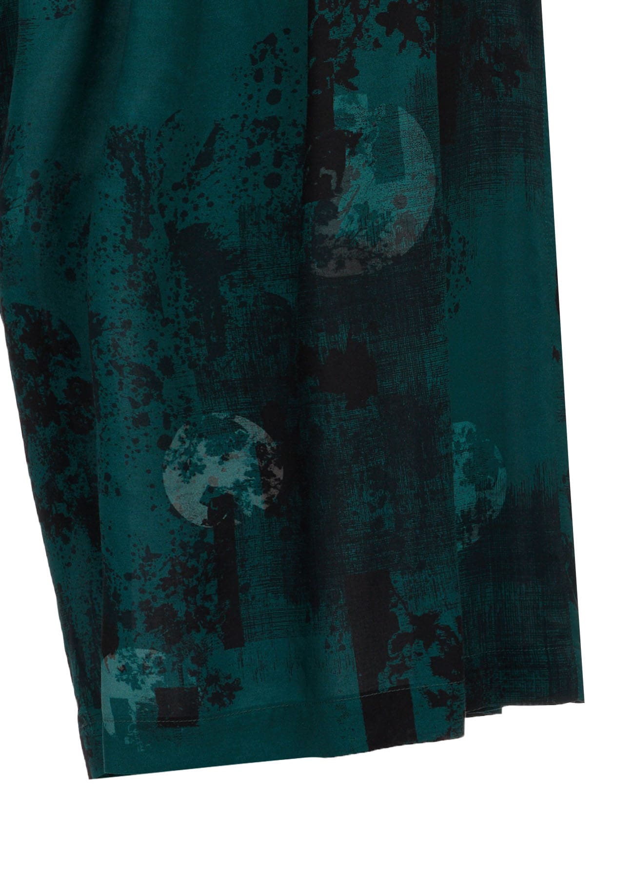 EMERALD PRINTED RAYON CULOTTE PANTS