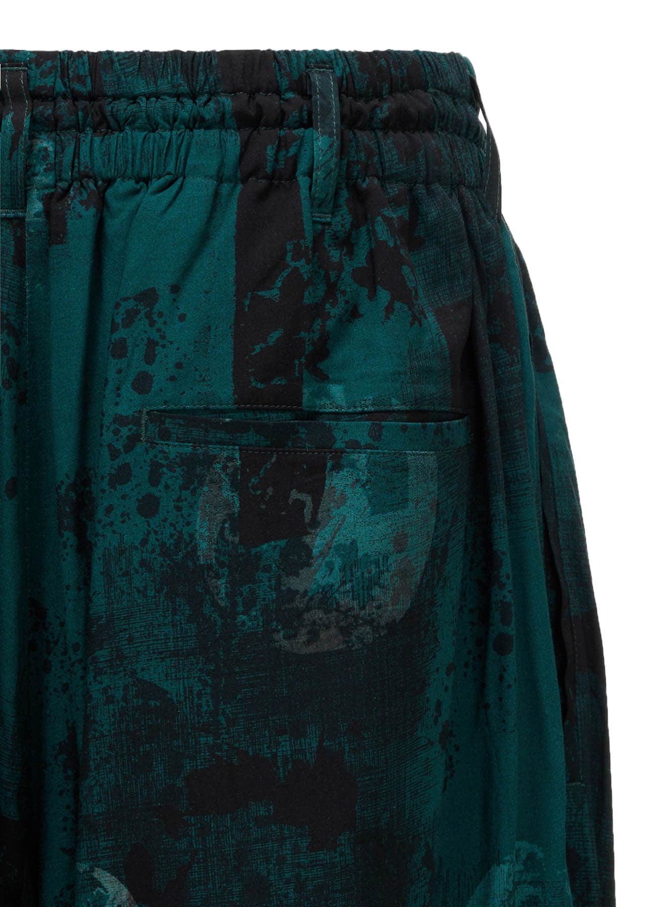 EMERALD PRINTED RAYON CULOTTE PANTS
