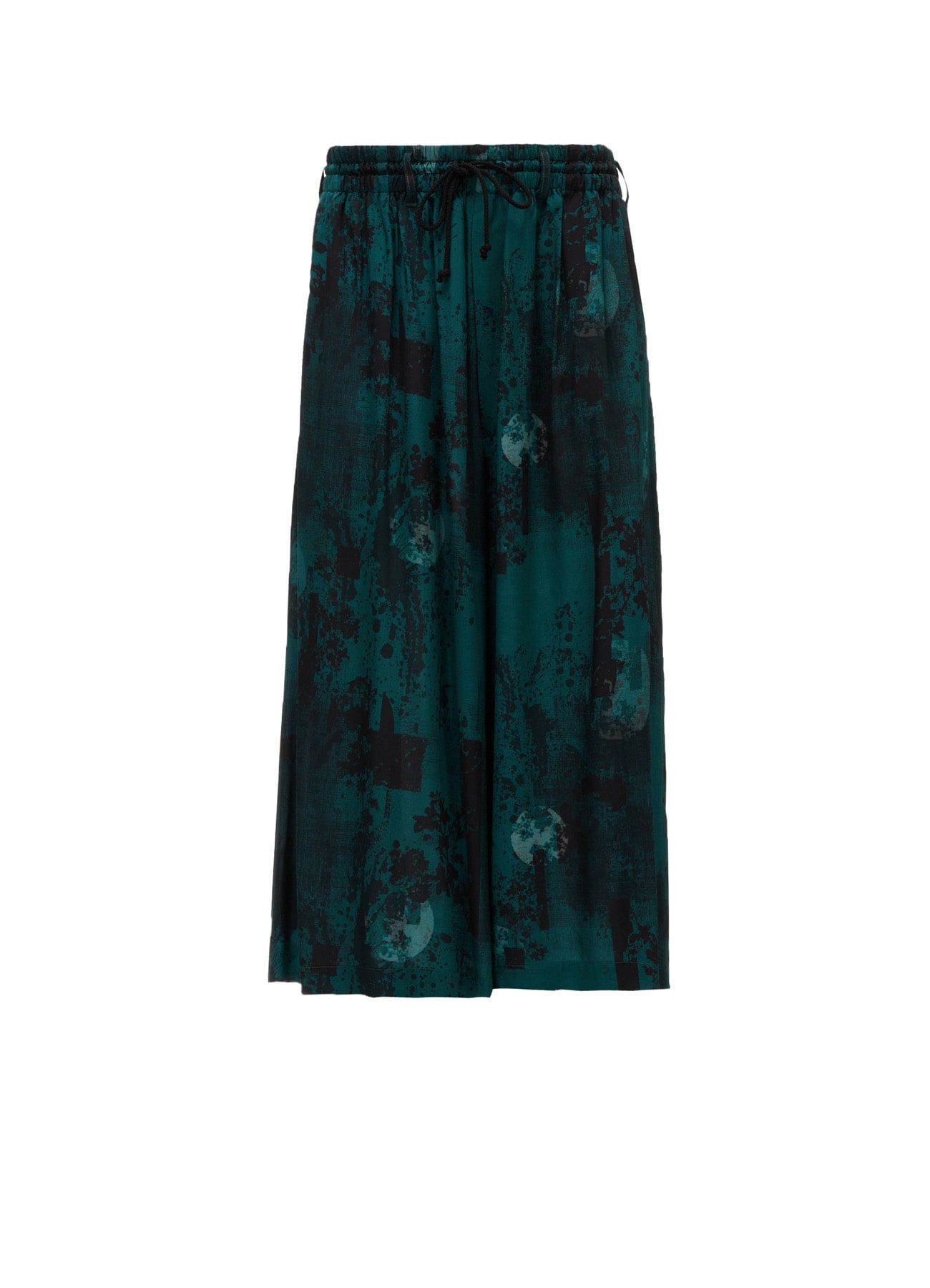 EMERALD PRINTED RAYON CULOTTE PANTS