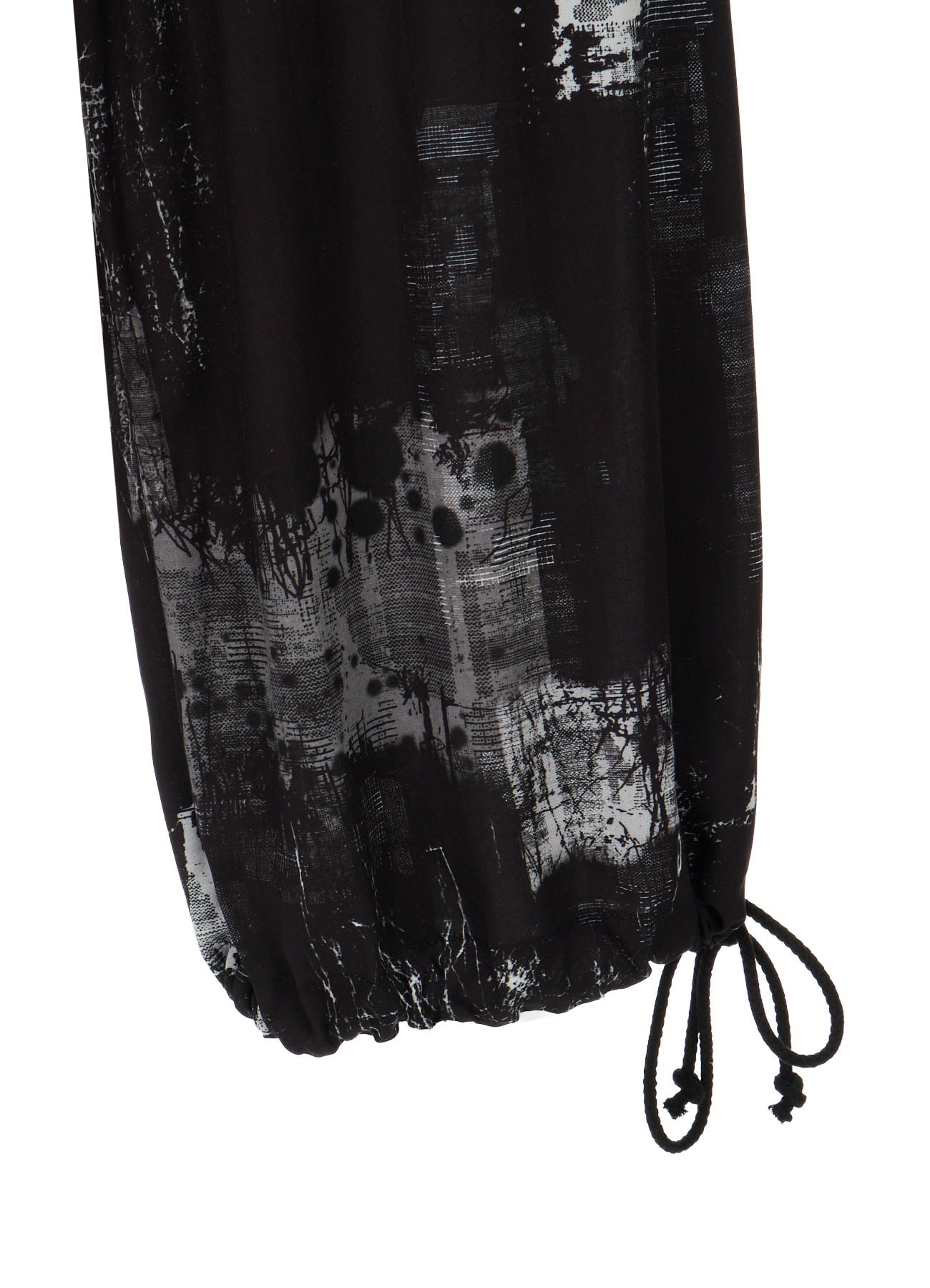 WITHERED BRANCH PRINT RAYON HAKAMA PANTS