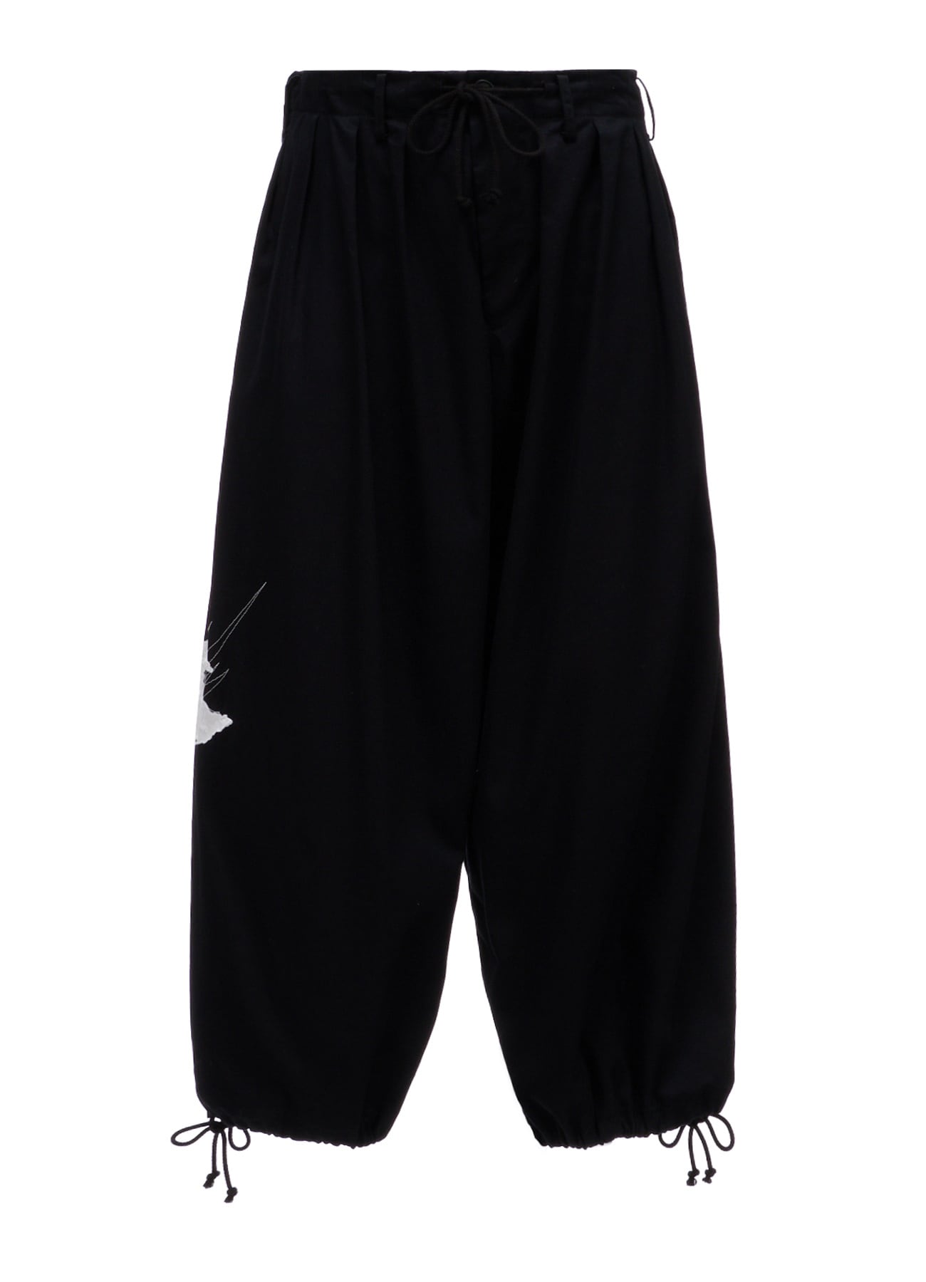 20/COTTON TWILL CROW PATCH BALLOON PANTS