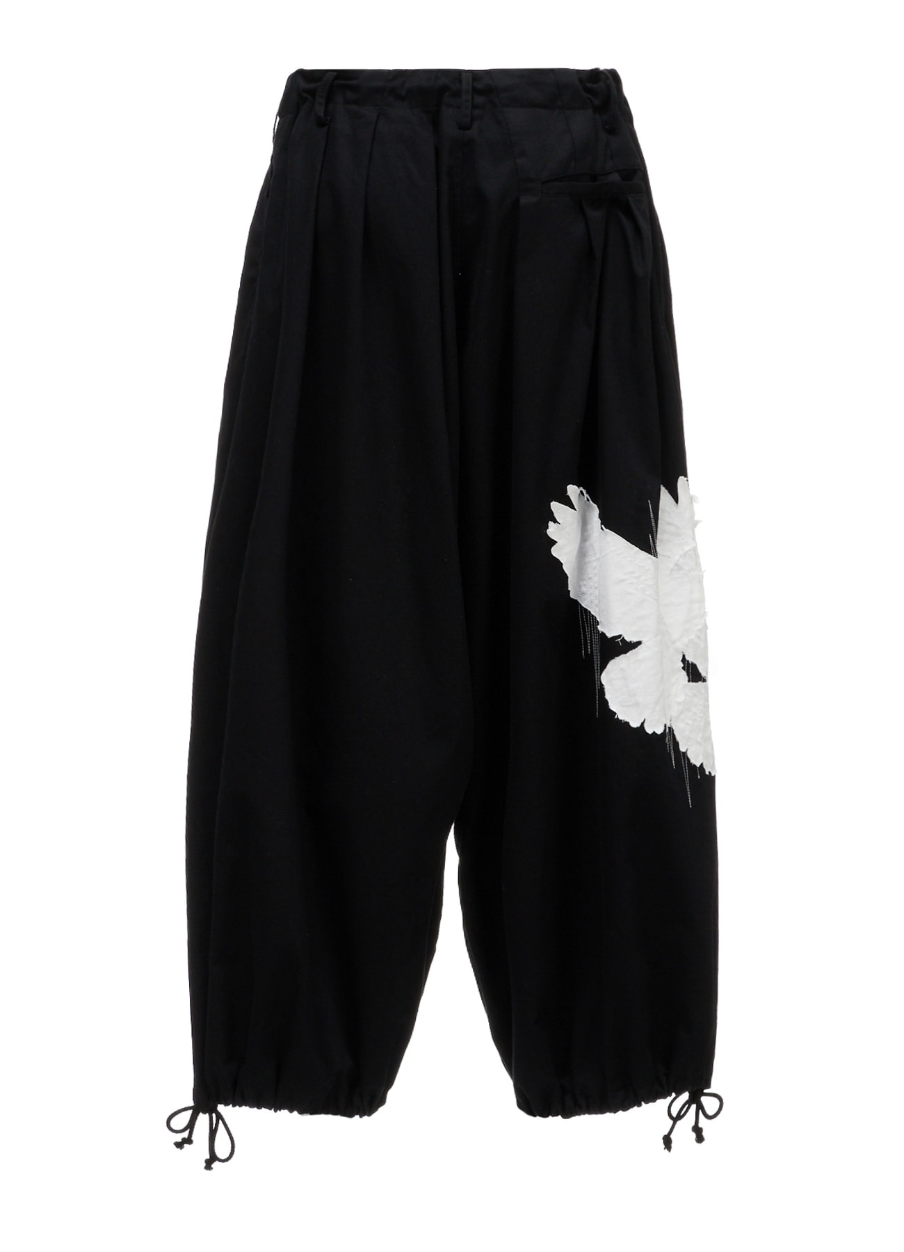 20/COTTON TWILL CROW PATCH BALLOON PANTS