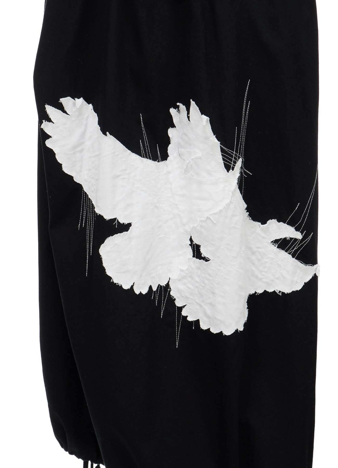 20/COTTON TWILL CROW PATCH BALLOON PANTS