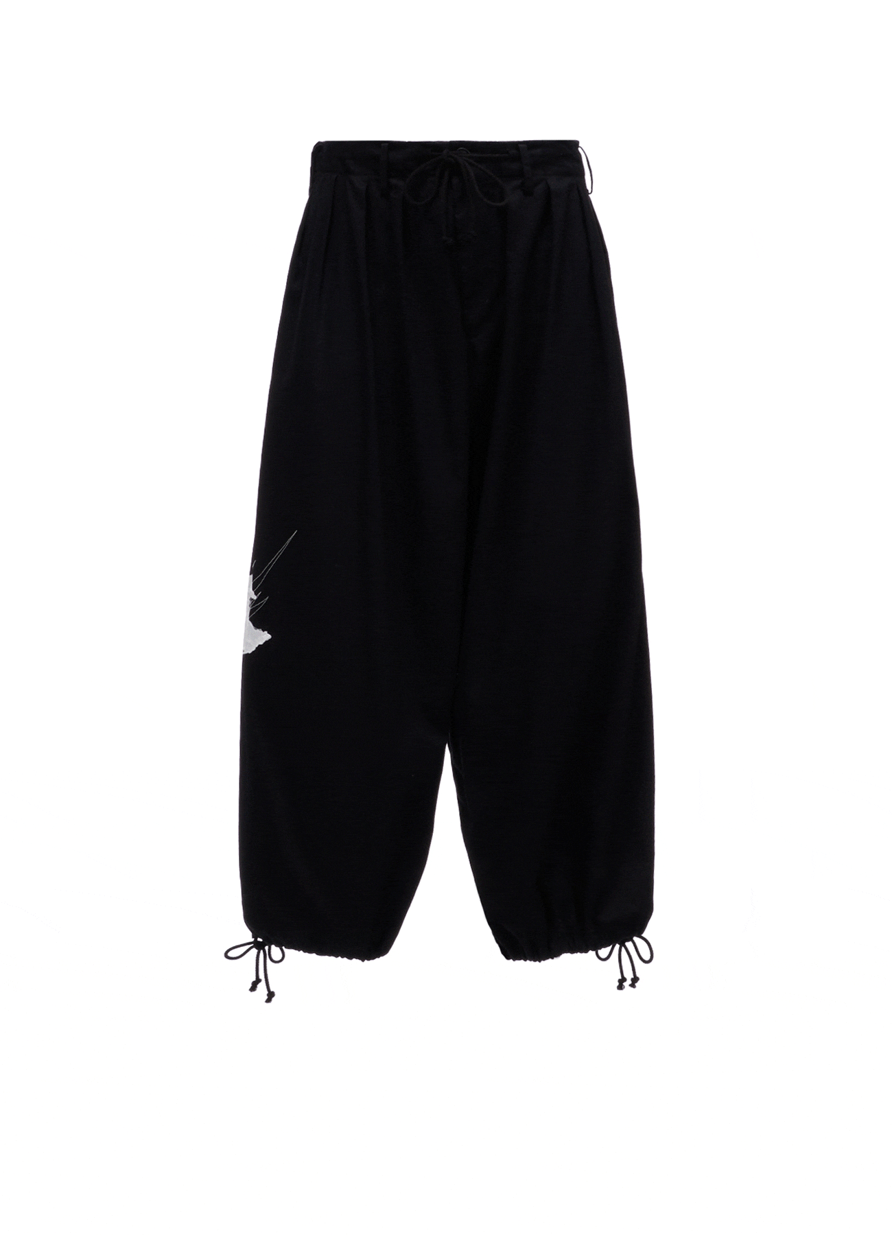 20/COTTON TWILL CROW PATCH BALLOON PANTS