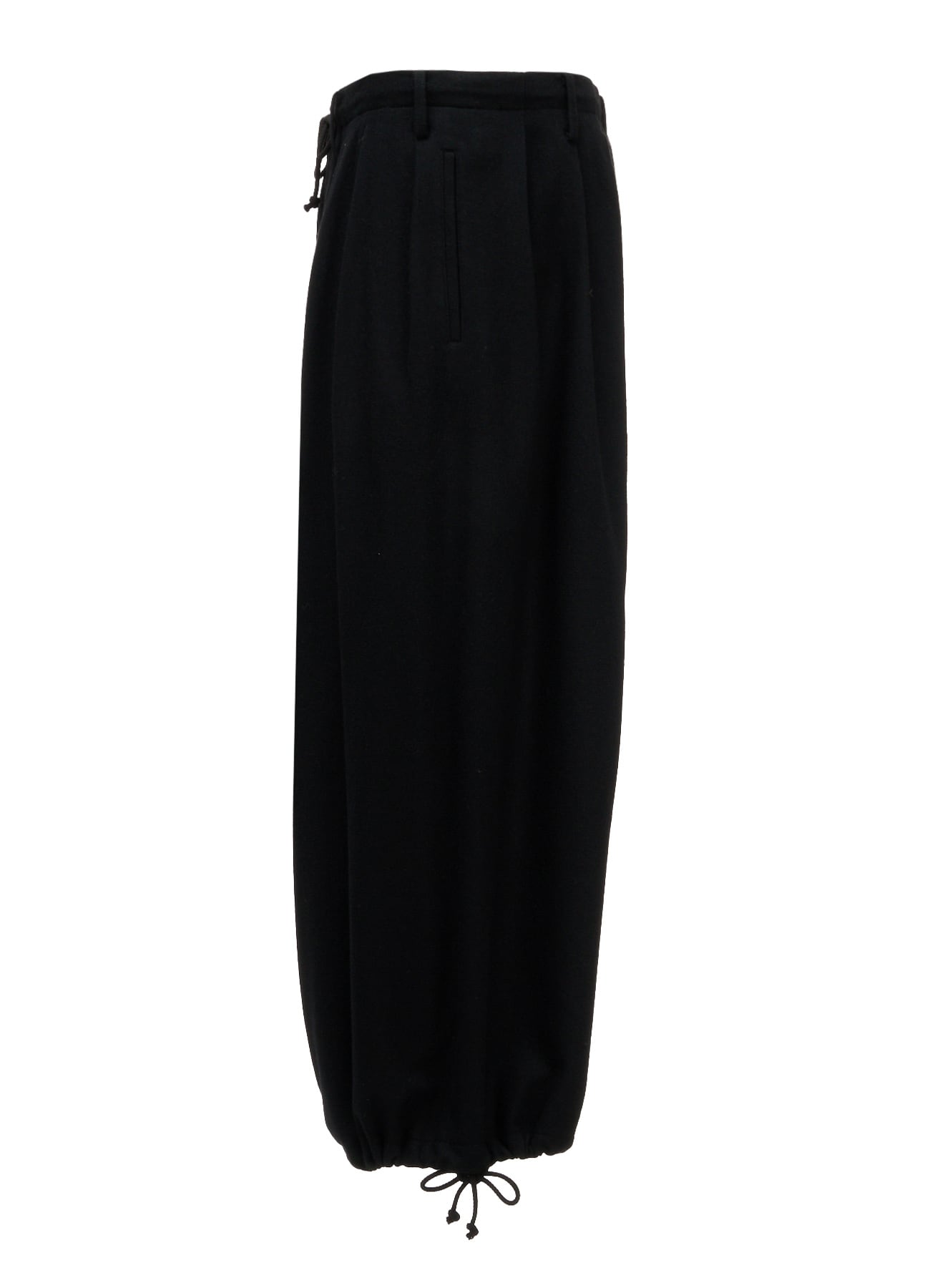 ECO WOOL PLAIN WEAVE MARIA PRINT EMBROIDERED BALLOON PANTS