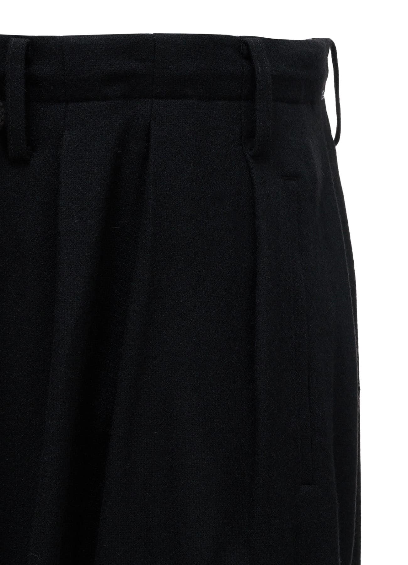 ECO WOOL PLAIN WEAVE MARIA PRINT EMBROIDERED BALLOON PANTS