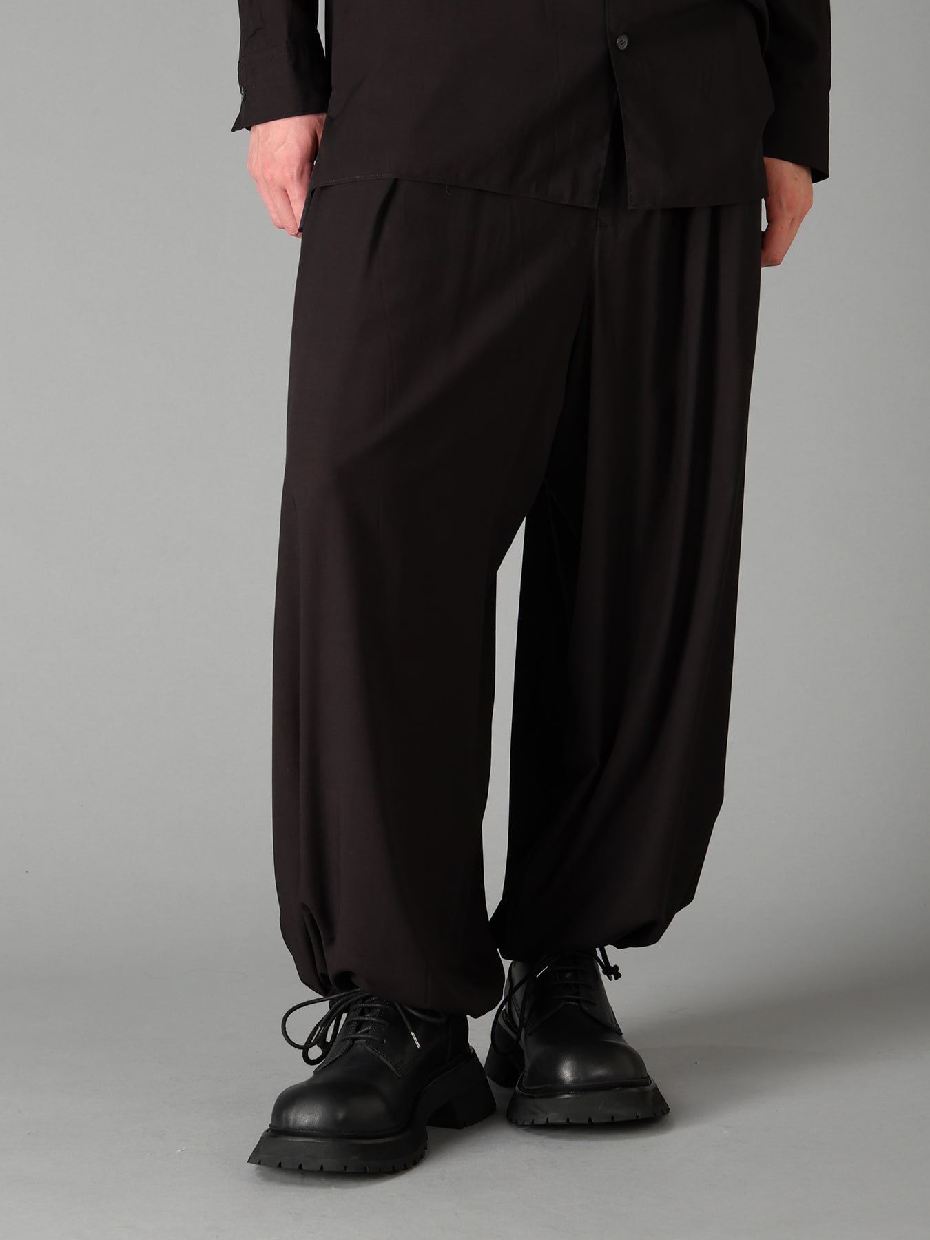 SKETCH PANSY PRINT RAYON BALLOON PANTS