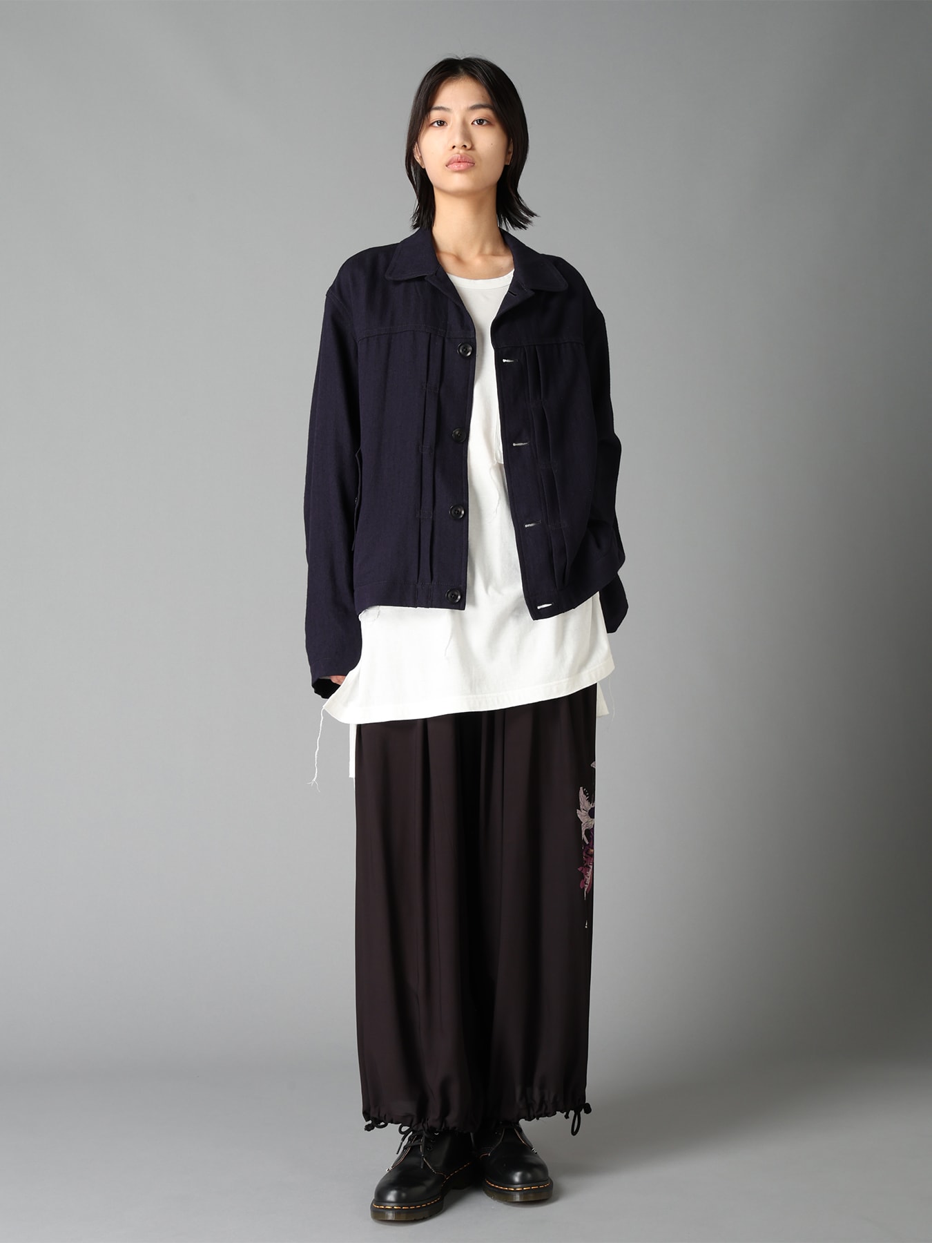 SKETCH PANSY PRINT RAYON BALLOON PANTS