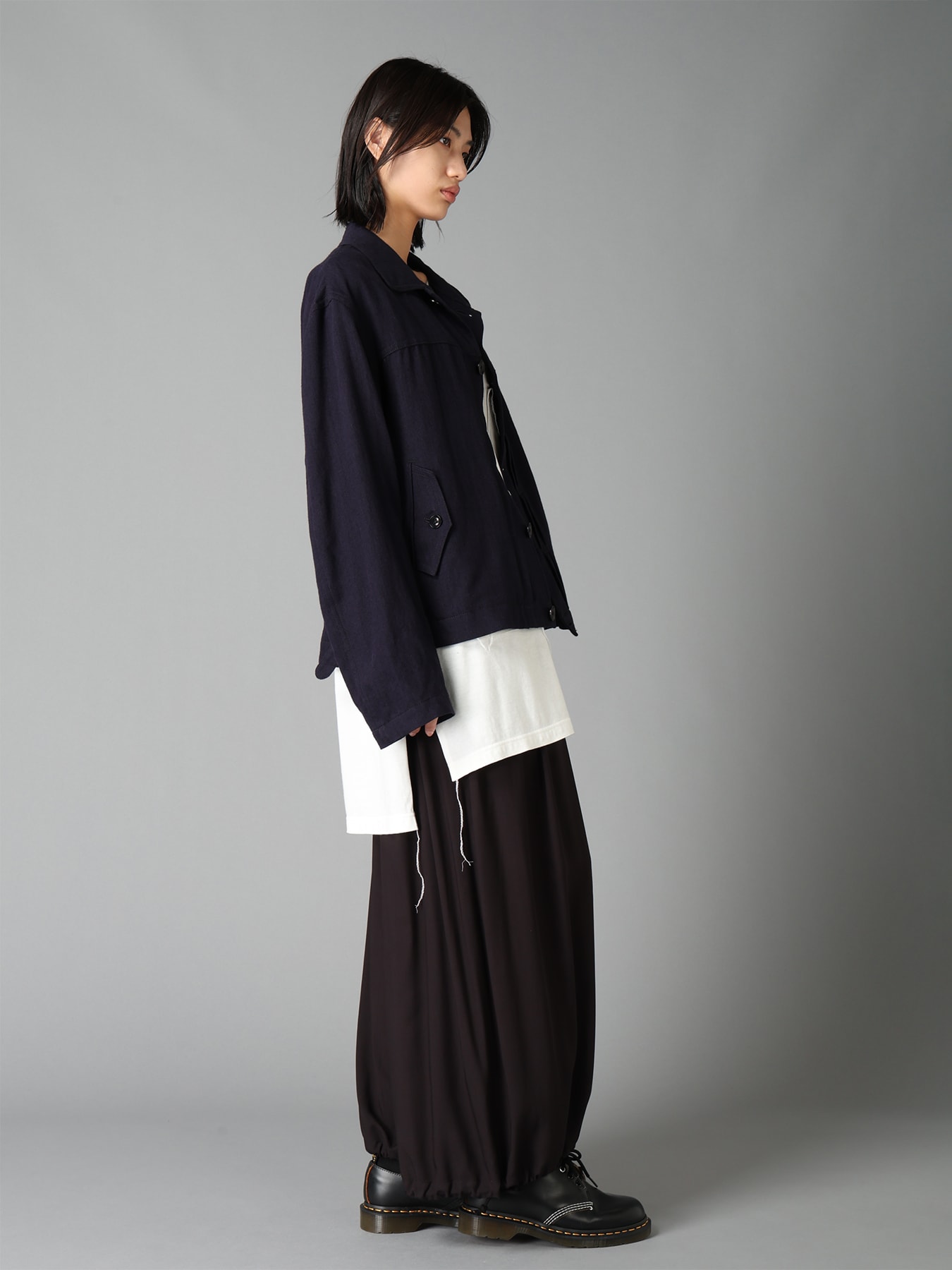 SKETCH PANSY PRINT RAYON BALLOON PANTS
