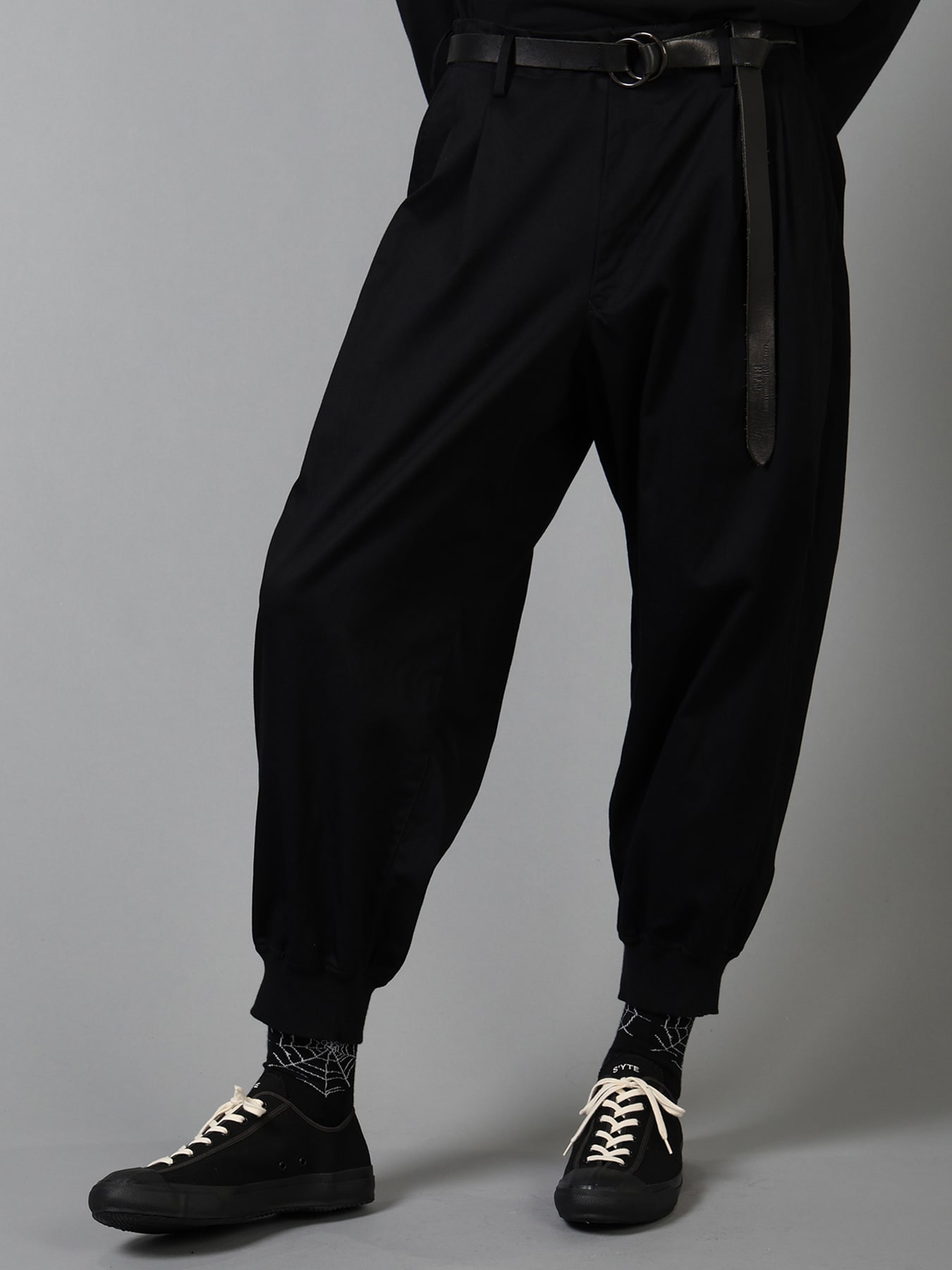 20/COTTON ELASTIC RIB-HEM PANTS