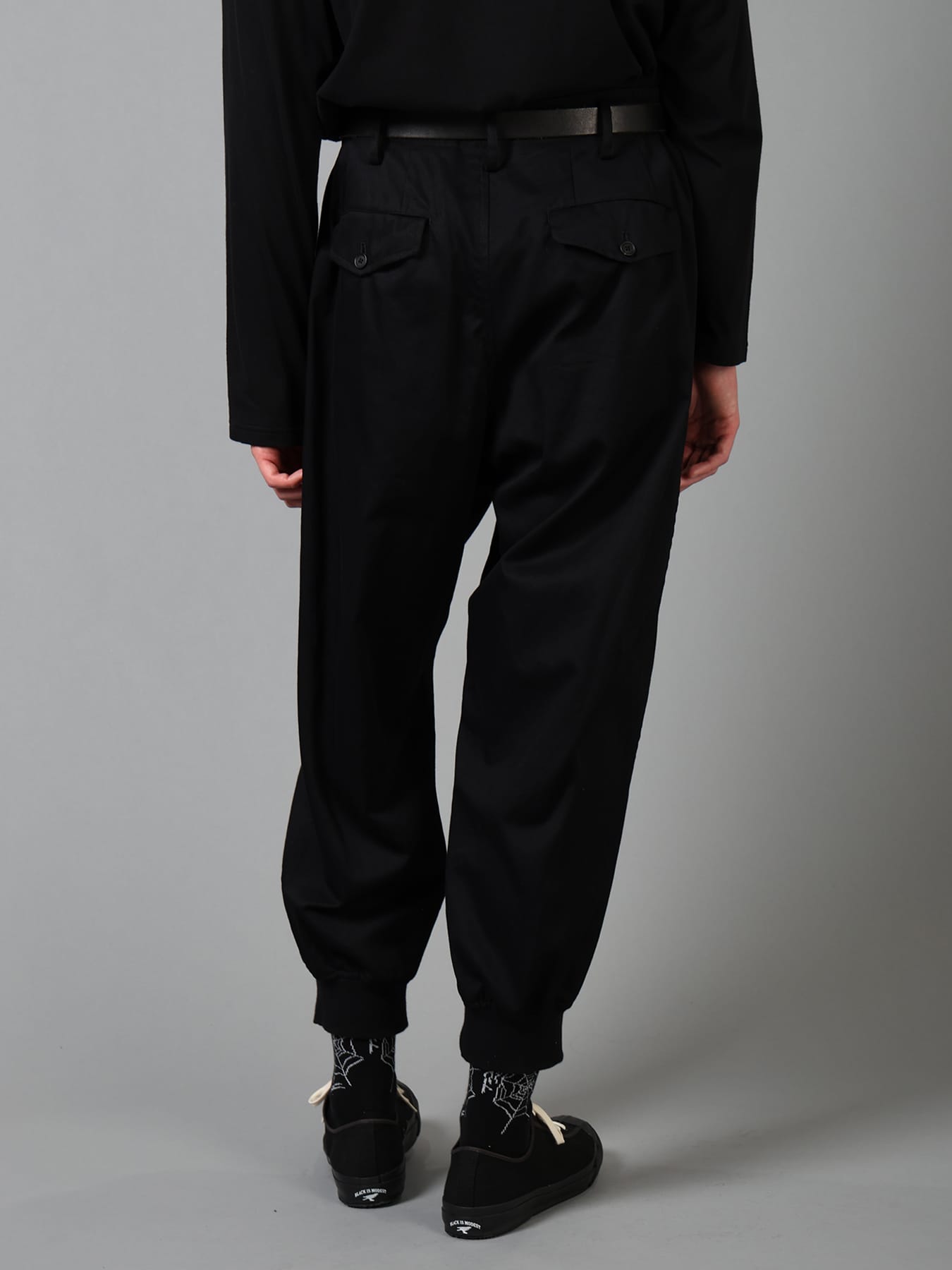 20/COTTON ELASTIC RIB-HEM PANTS