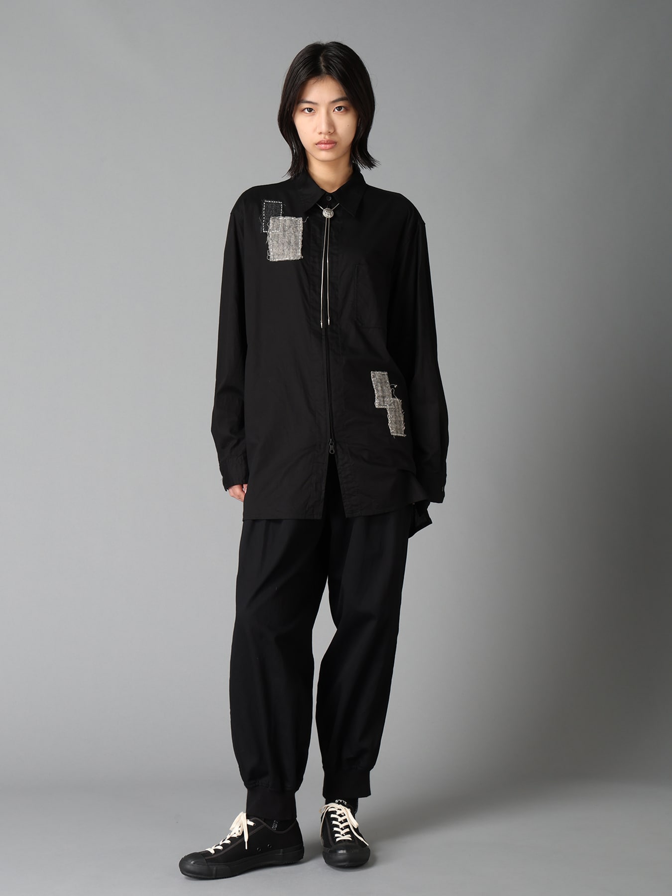 20/COTTON ELASTIC RIB-HEM PANTS