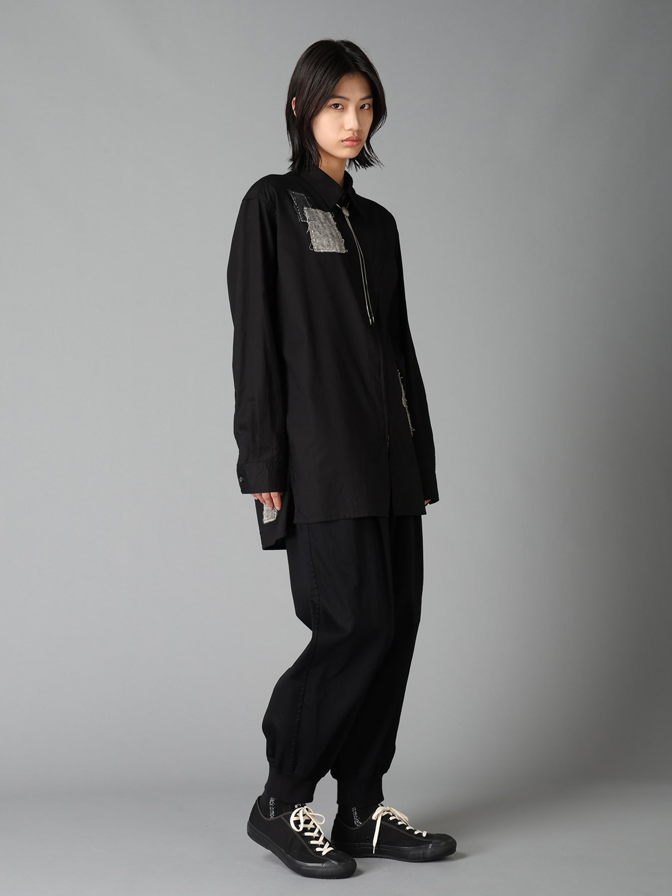 20/COTTON ELASTIC RIB-HEM PANTS