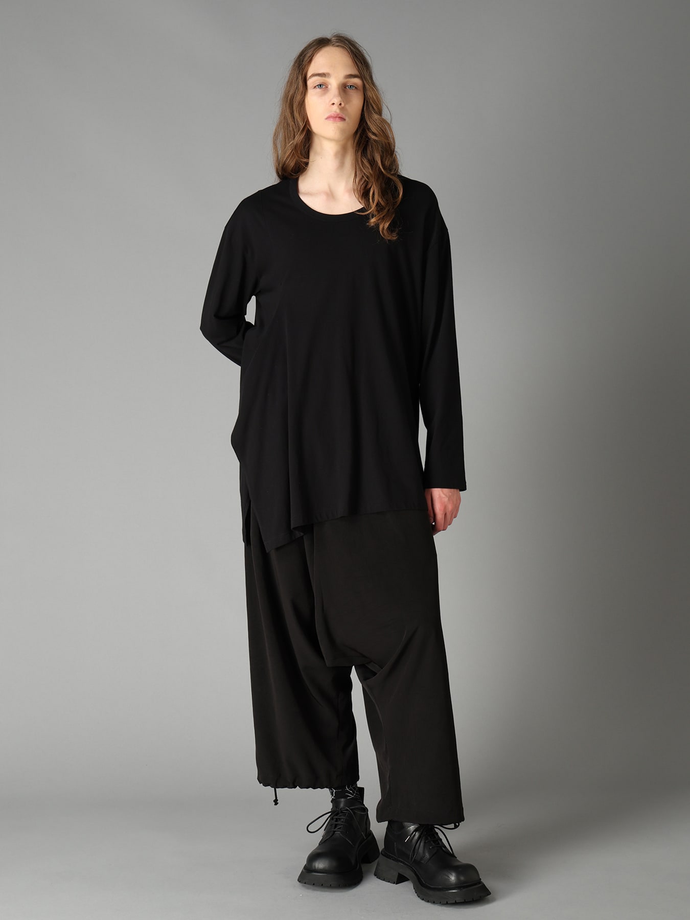 CREPE de CHINE WAIST DRAWSTRING SAROUEL PANTS