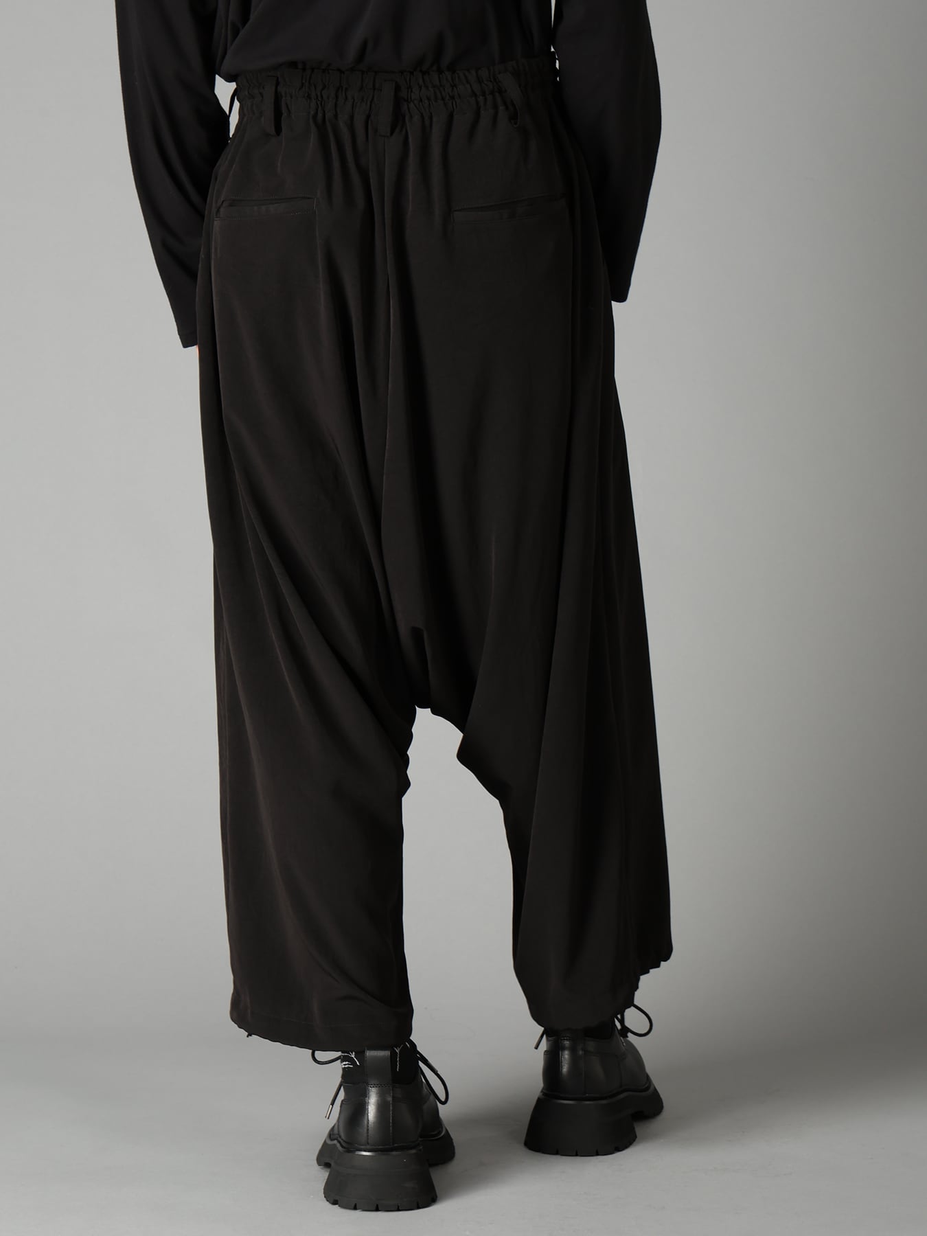 CREPE de CHINE WAIST DRAWSTRING SAROUEL PANTS