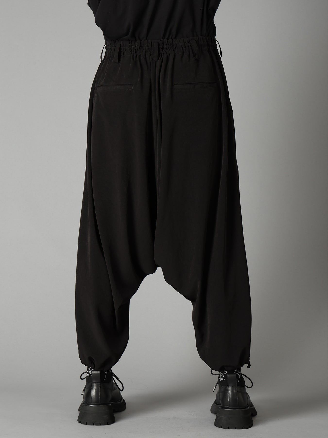 CREPE de CHINE WAIST DRAWSTRING SAROUEL PANTS