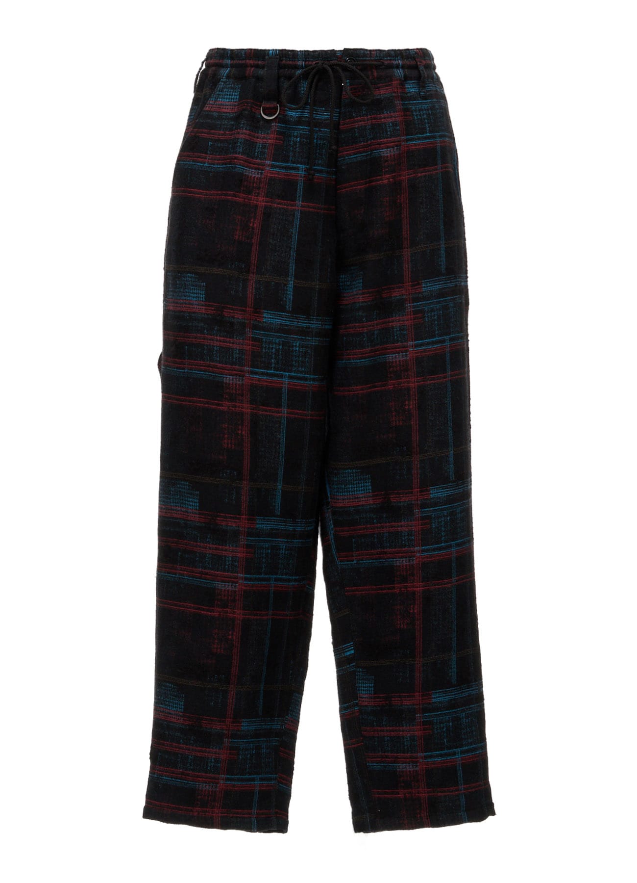 CHECK JACQUARD HAMMER LOOP PAINTER PANTS