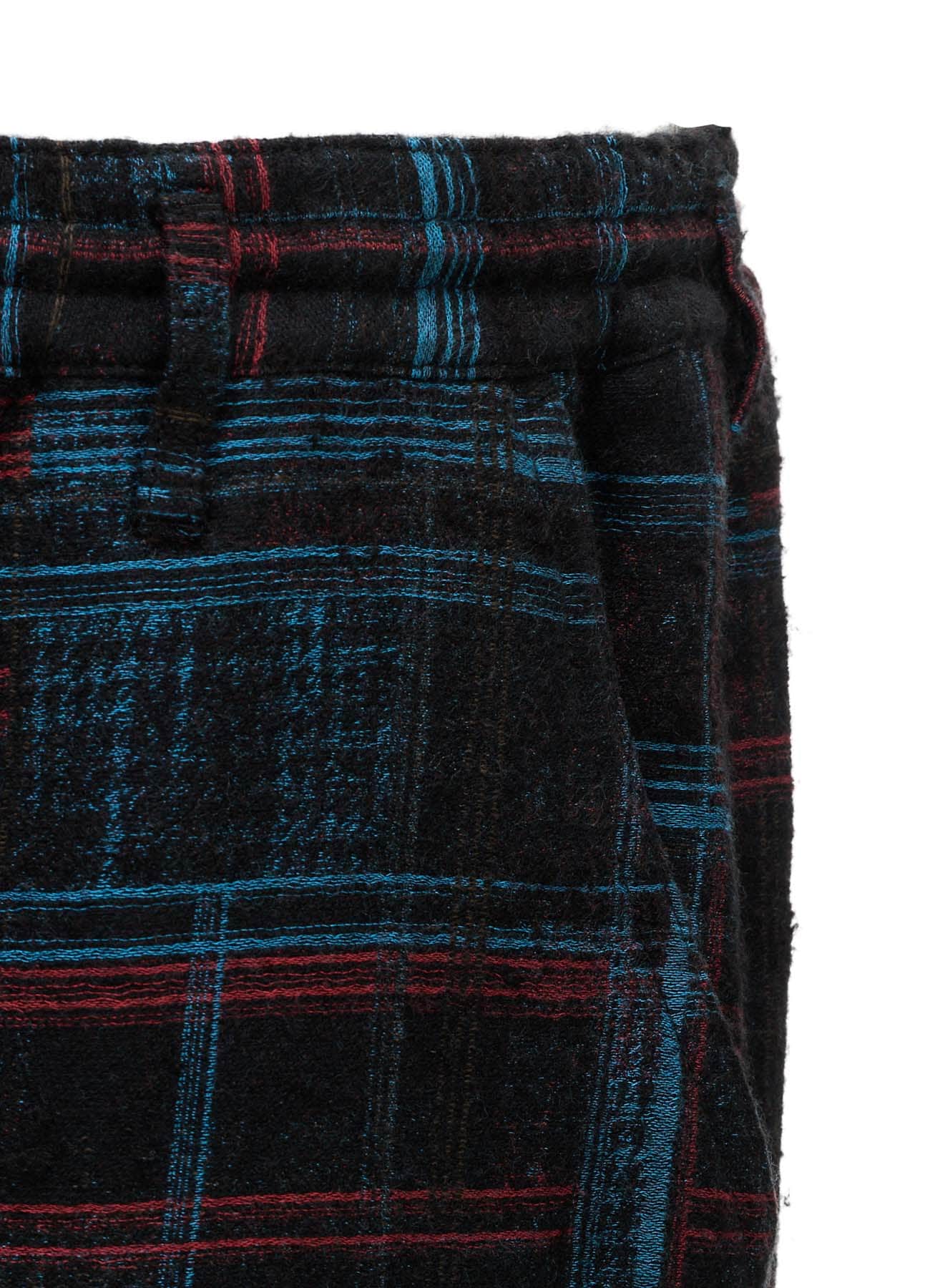 CHECK JACQUARD HAMMER LOOP PAINTER PANTS