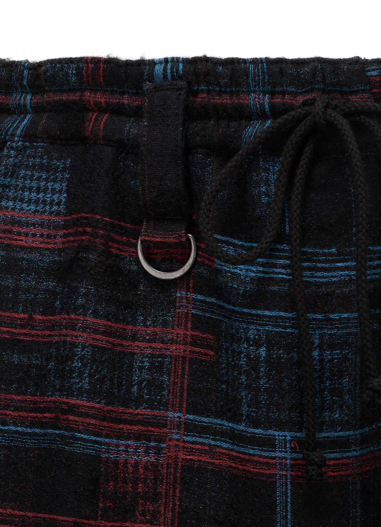 CHECK JACQUARD HAMMER LOOP PAINTER PANTS