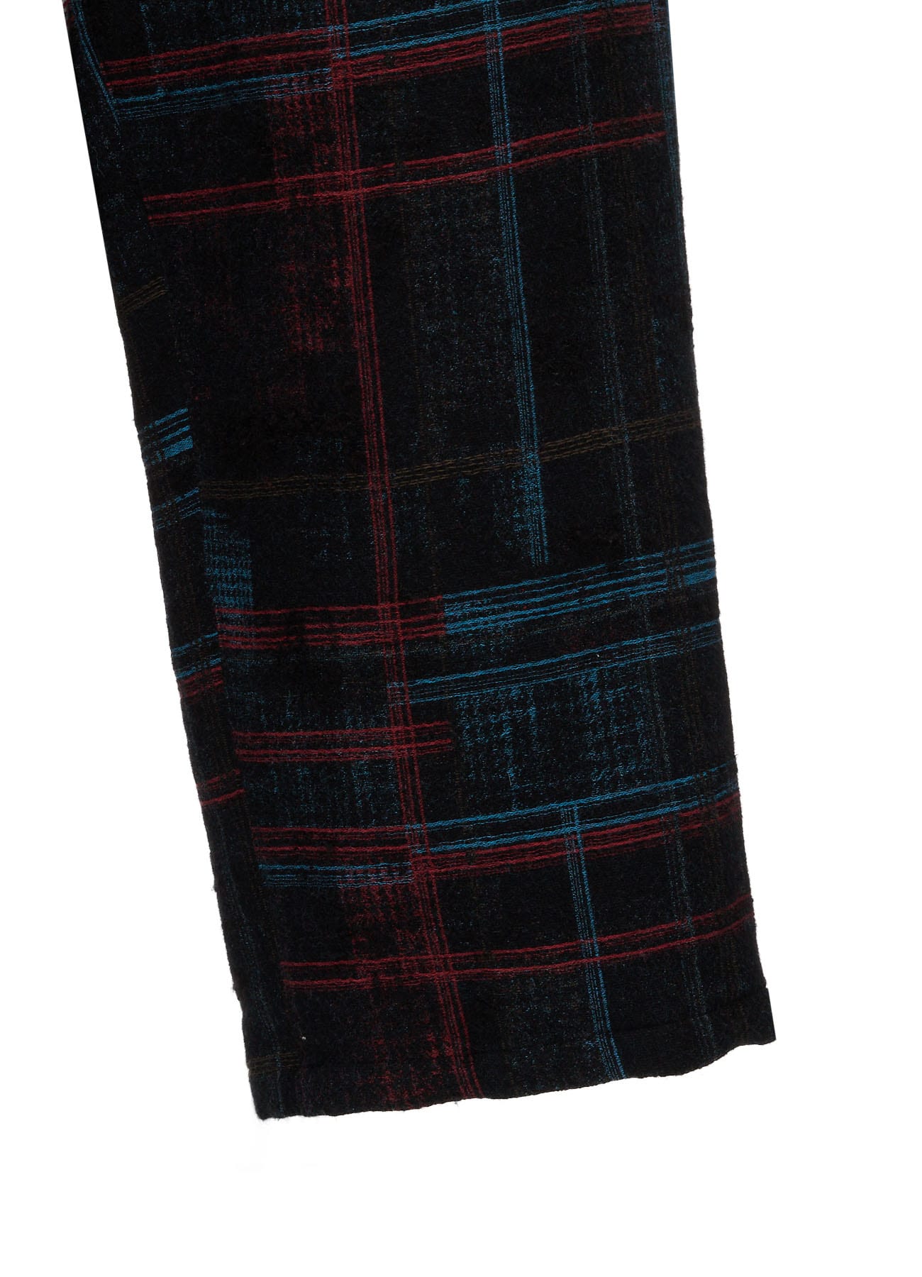 CHECK JACQUARD HAMMER LOOP PAINTER PANTS