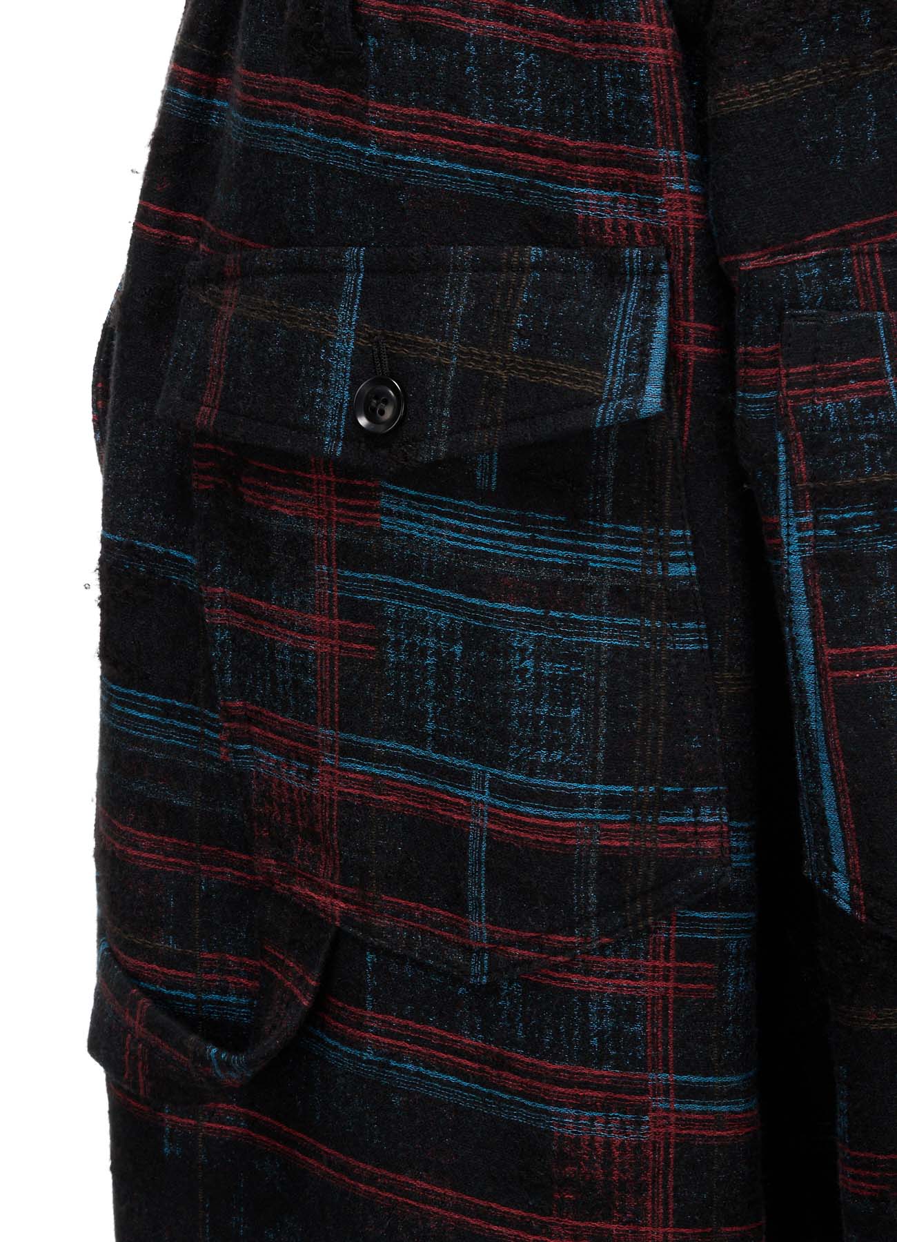 CHECK JACQUARD HAMMER LOOP PAINTER PANTS