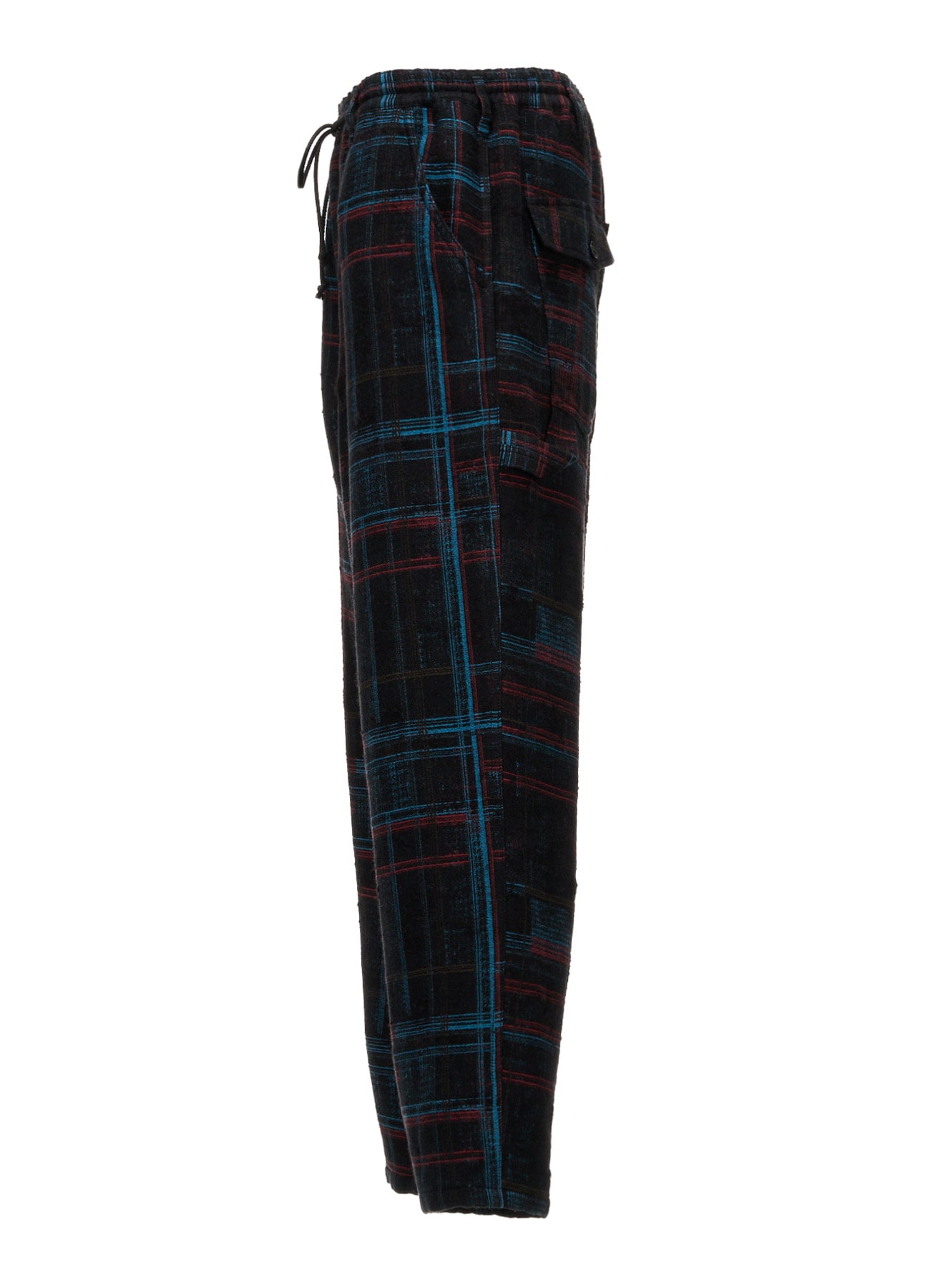 CHECK JACQUARD HAMMER LOOP PAINTER PANTS