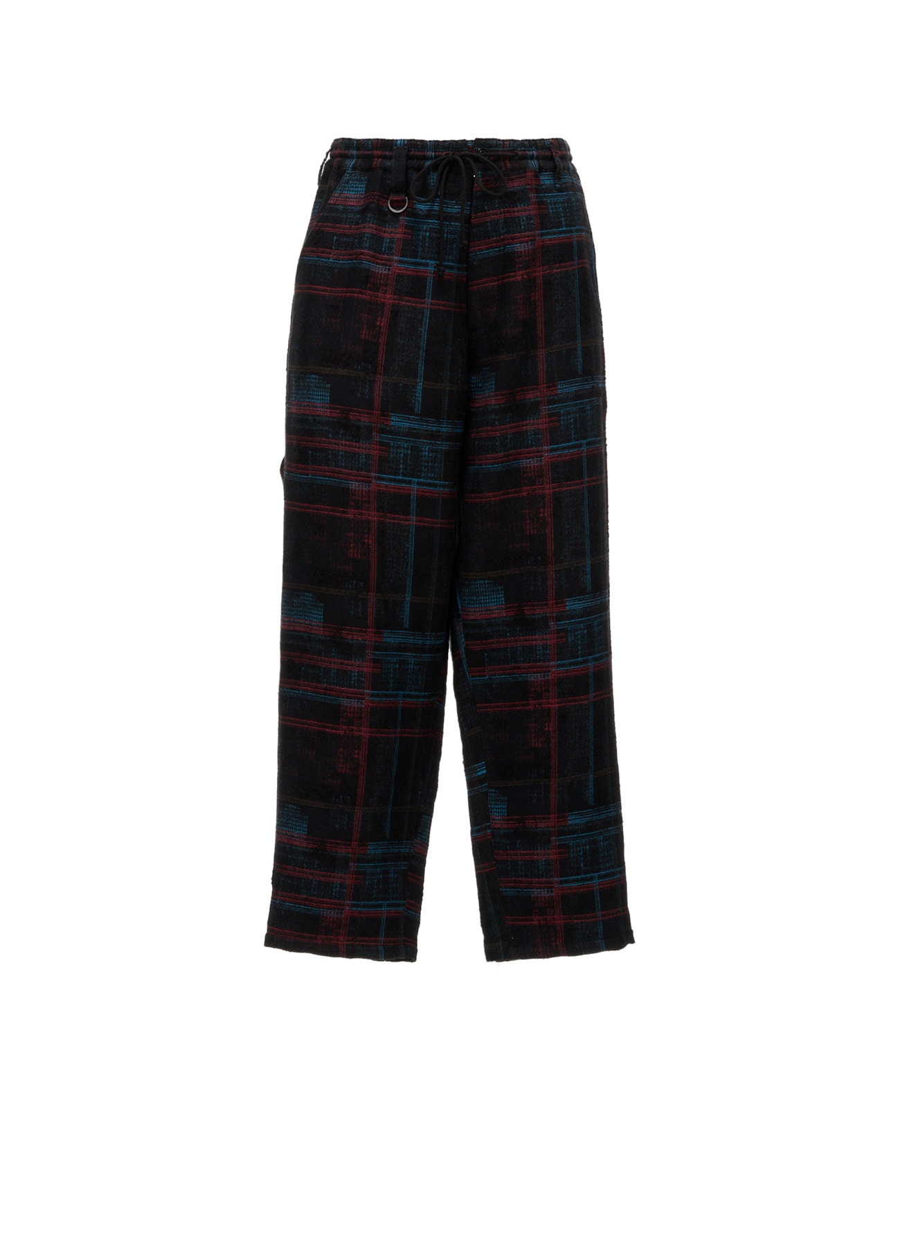 CHECK JACQUARD HAMMER LOOP PAINTER PANTS