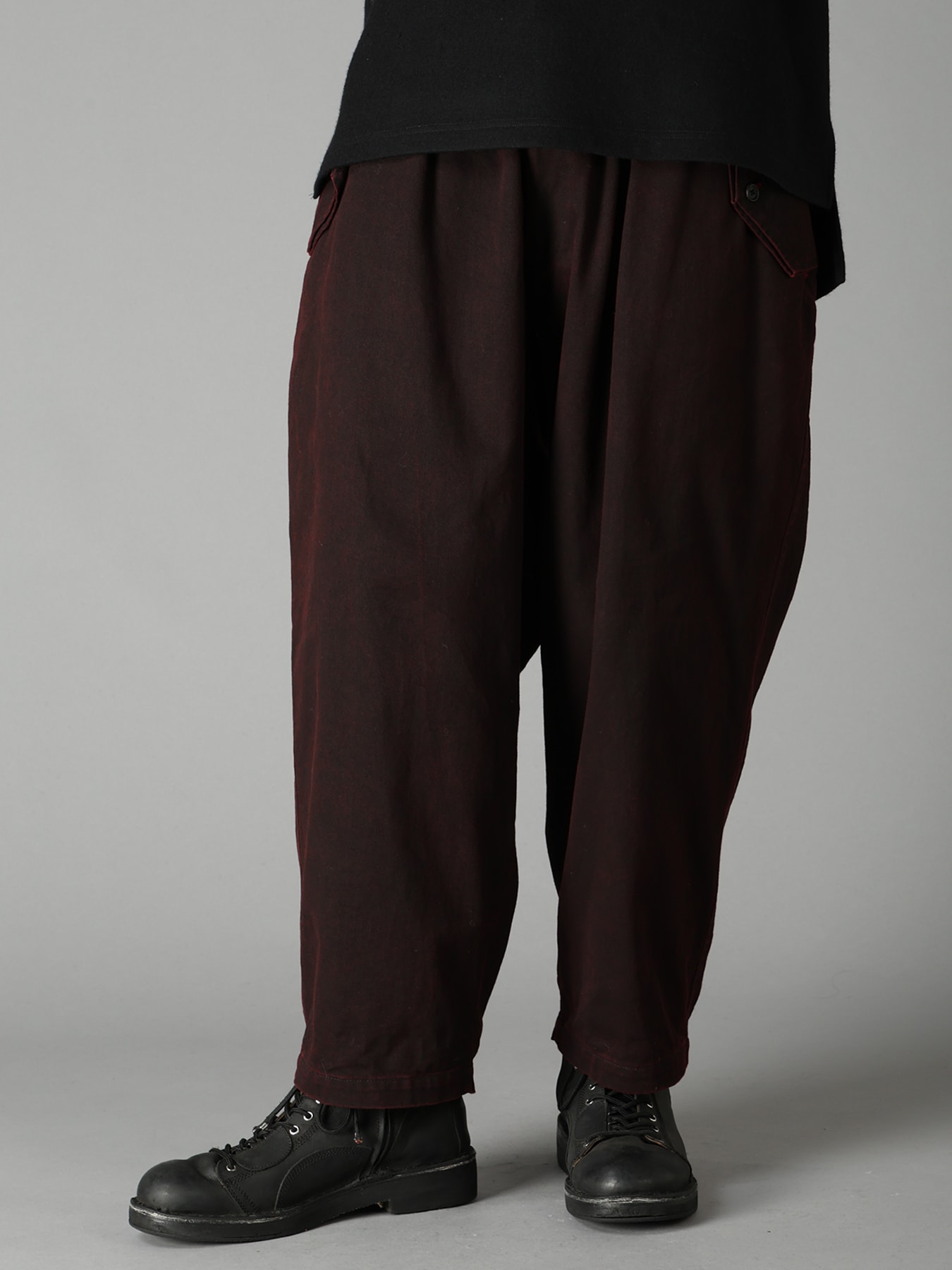 PIGMENT PRINT COTTON TWILL DOUBLE-FLAP POCKET PANTS
