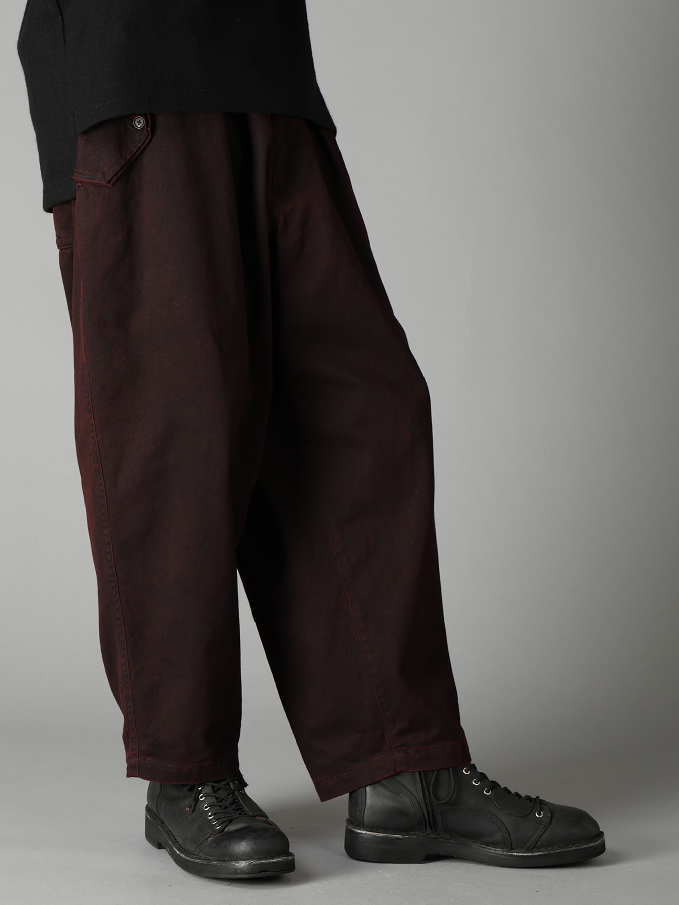 PIGMENT PRINT COTTON TWILL DOUBLE-FLAP POCKET PANTS