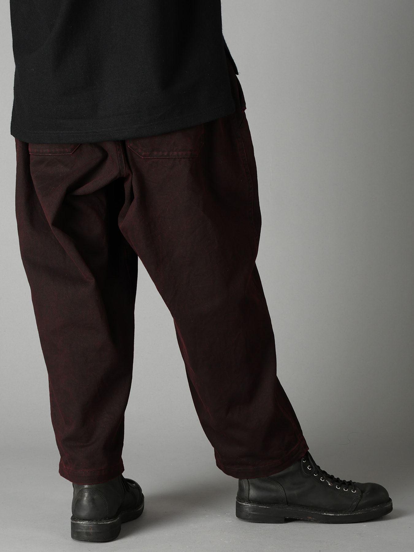 PIGMENT PRINT COTTON TWILL DOUBLE-FLAP POCKET PANTS