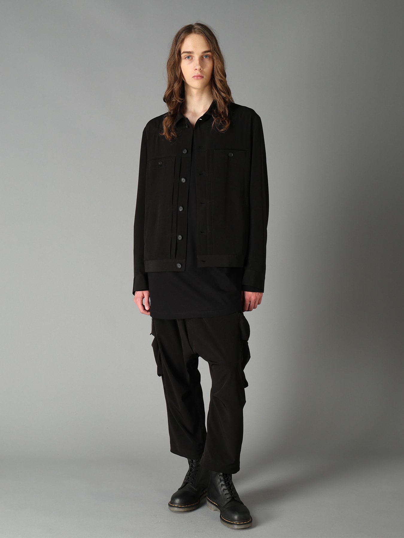 CREPE DE CHINE BIG POCKET SAROUEL PANTS