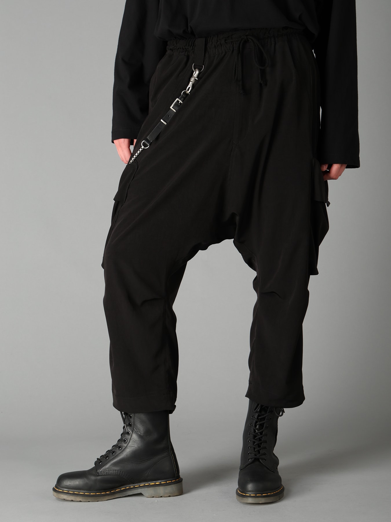 CREPE DE CHINE BIG POCKET SAROUEL PANTS