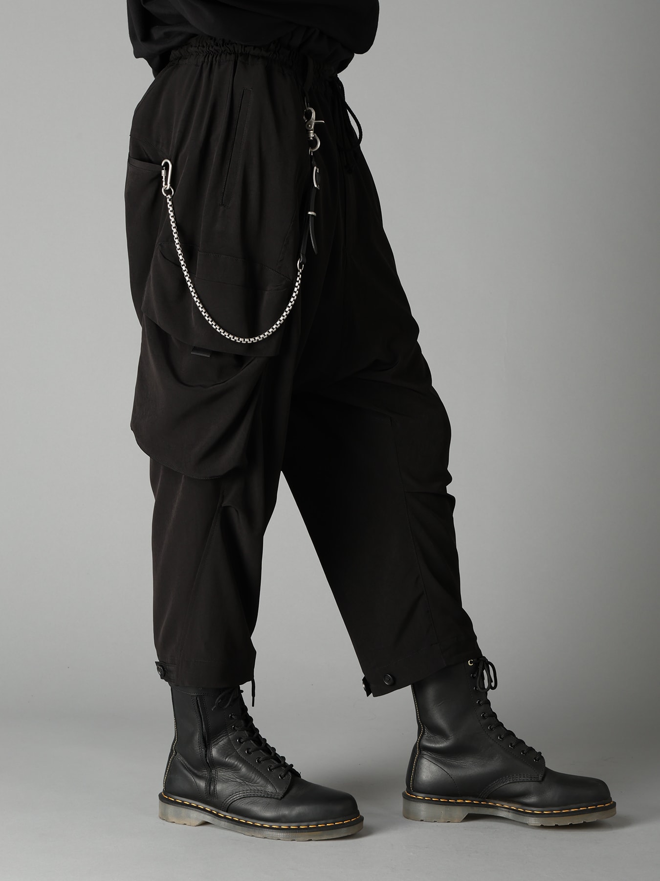 CREPE DE CHINE BIG POCKET SAROUEL PANTS