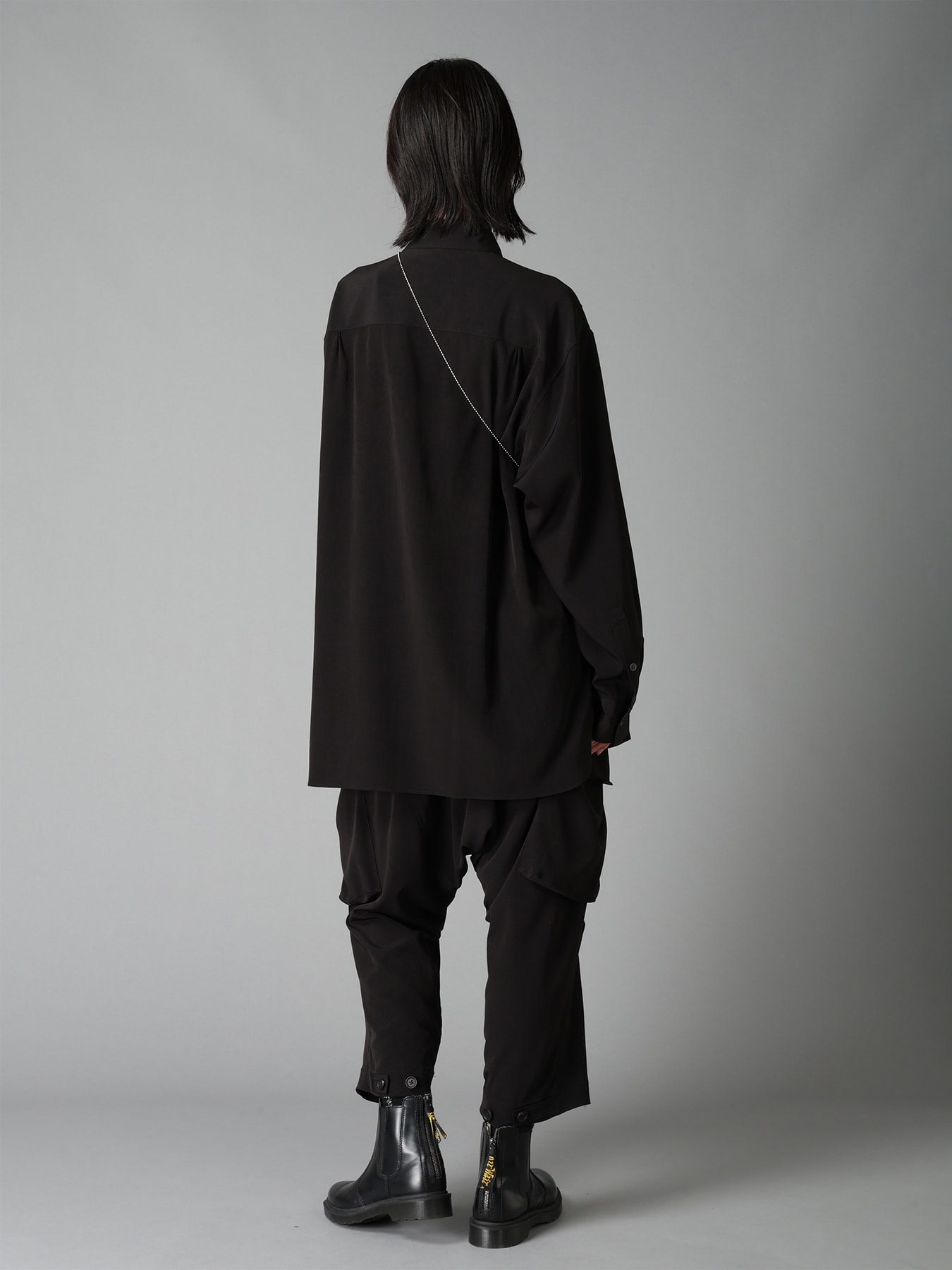 CREPE DE CHINE BIG POCKET SAROUEL PANTS