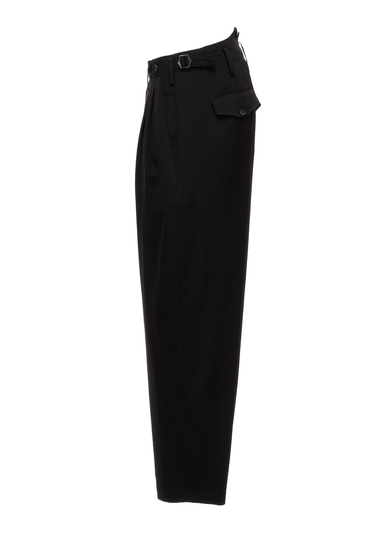 CREPE DE CHINE HIGH-BACK SUSPENDER PANTS