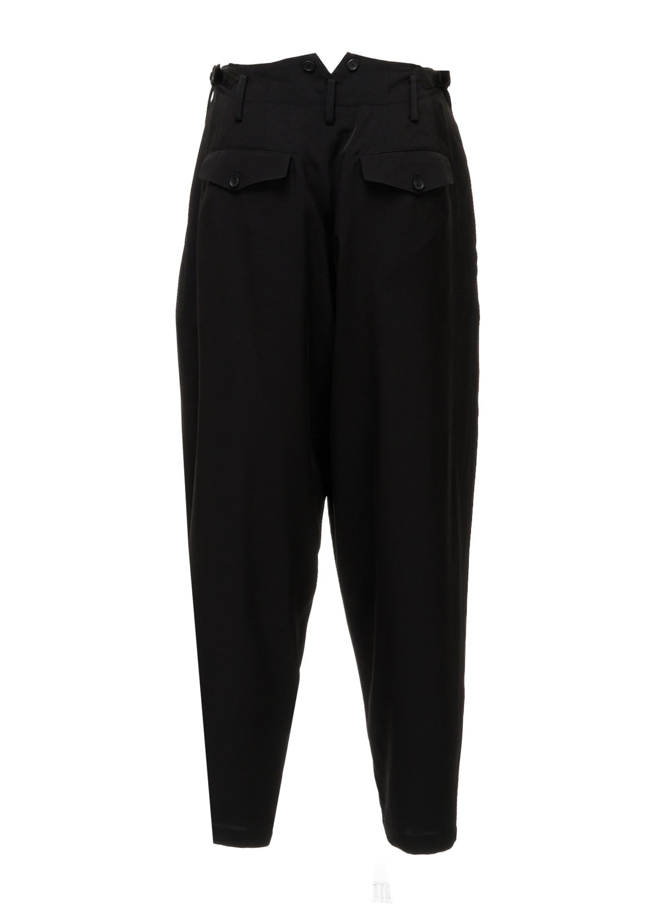 CREPE DE CHINE HIGH-BACK SUSPENDER PANTS