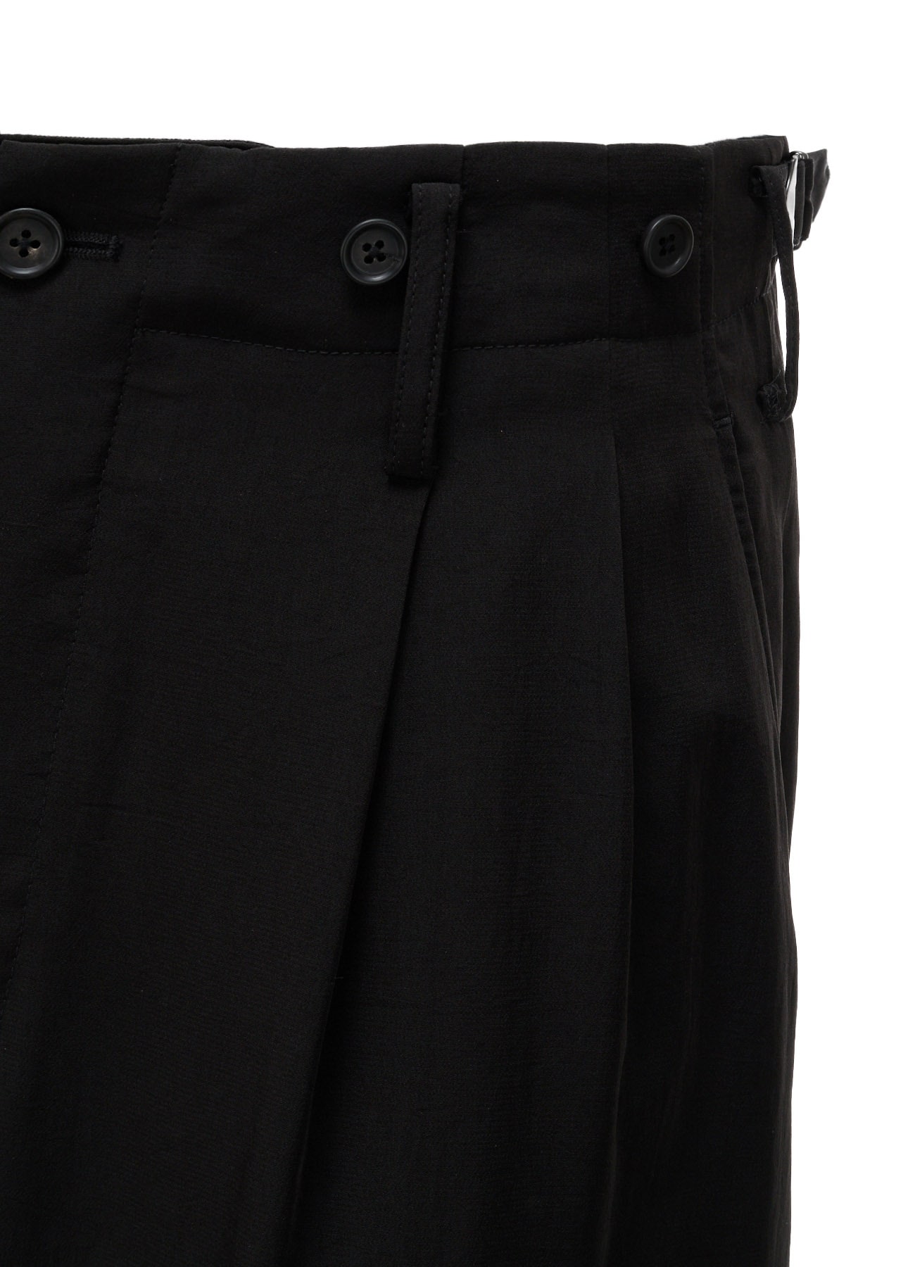 CREPE DE CHINE HIGH-BACK SUSPENDER PANTS