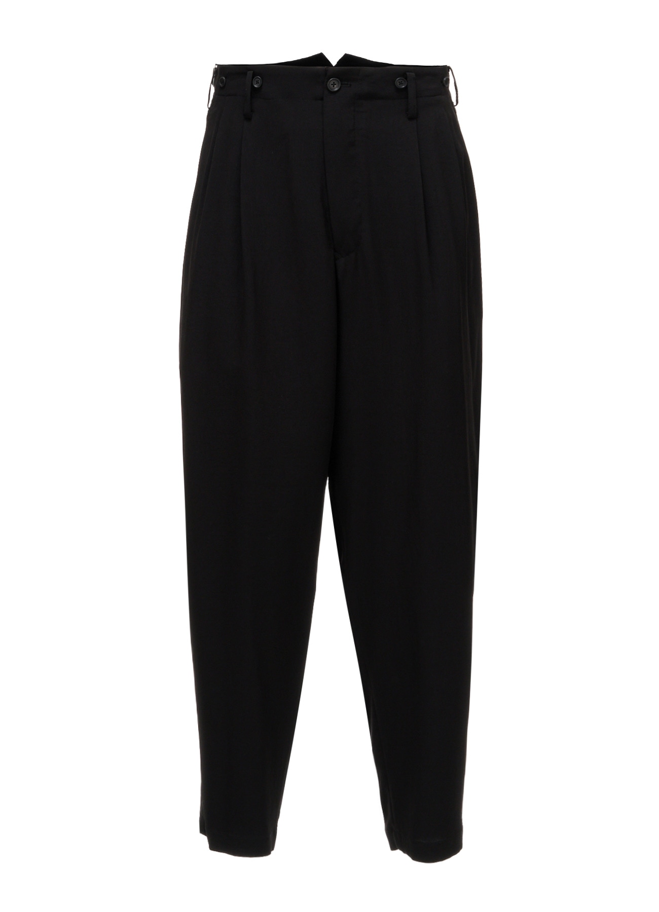 CREPE DE CHINE HIGH-BACK SUSPENDER PANTS